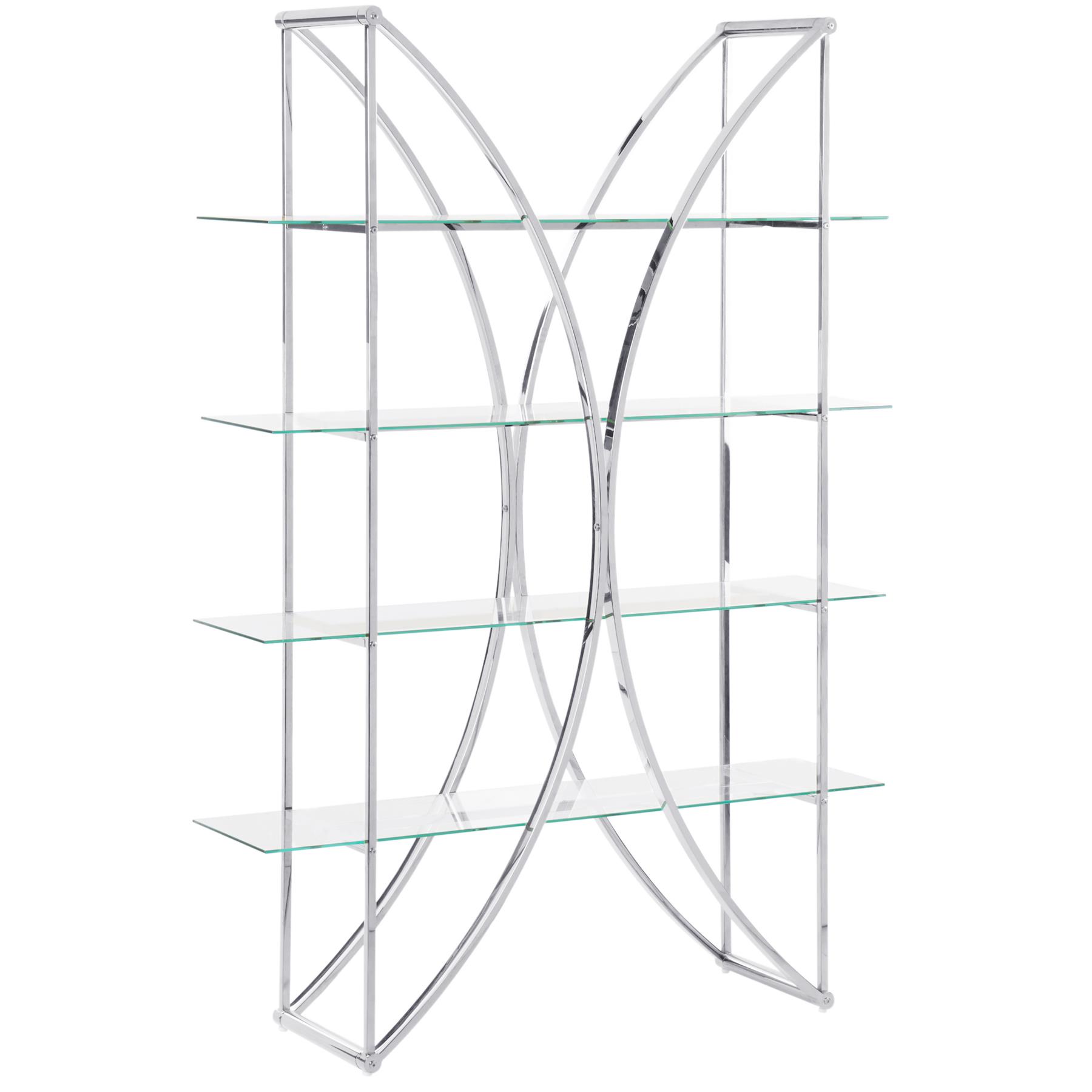 Beliani - HOLLOW - Boekenkast - Zilver|Transparant - Metaal