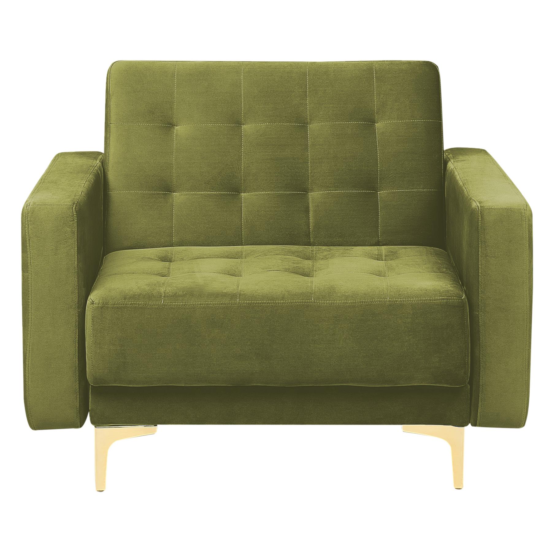 Beliani - ABERDEEN - Fauteuil - Groen - Fluweel