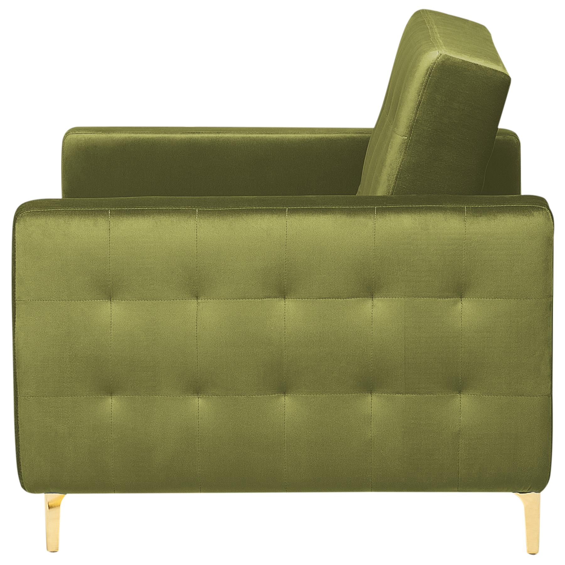 Beliani - ABERDEEN - Fauteuil - Groen - Fluweel