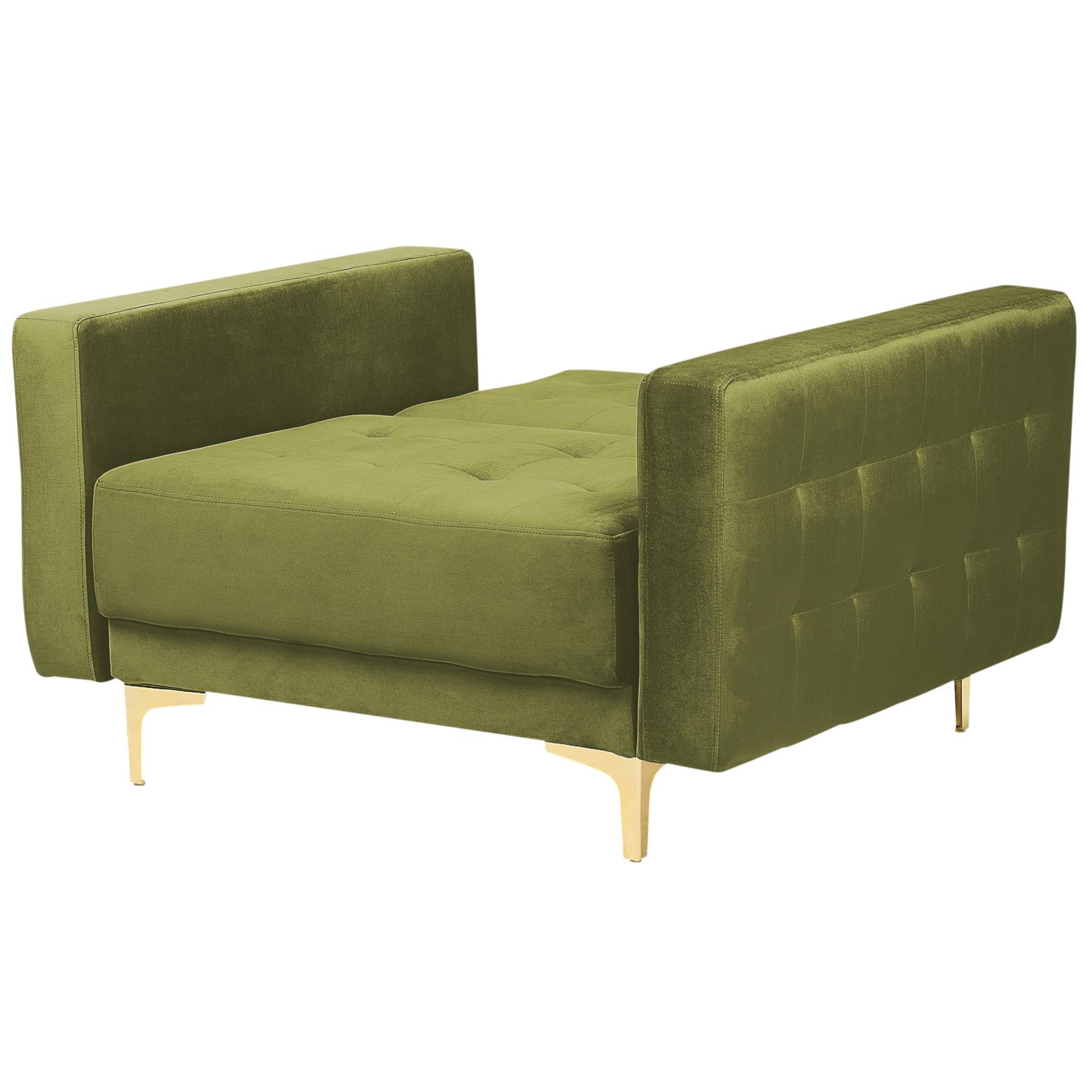 Beliani - ABERDEEN - Fauteuil - Groen - Fluweel
