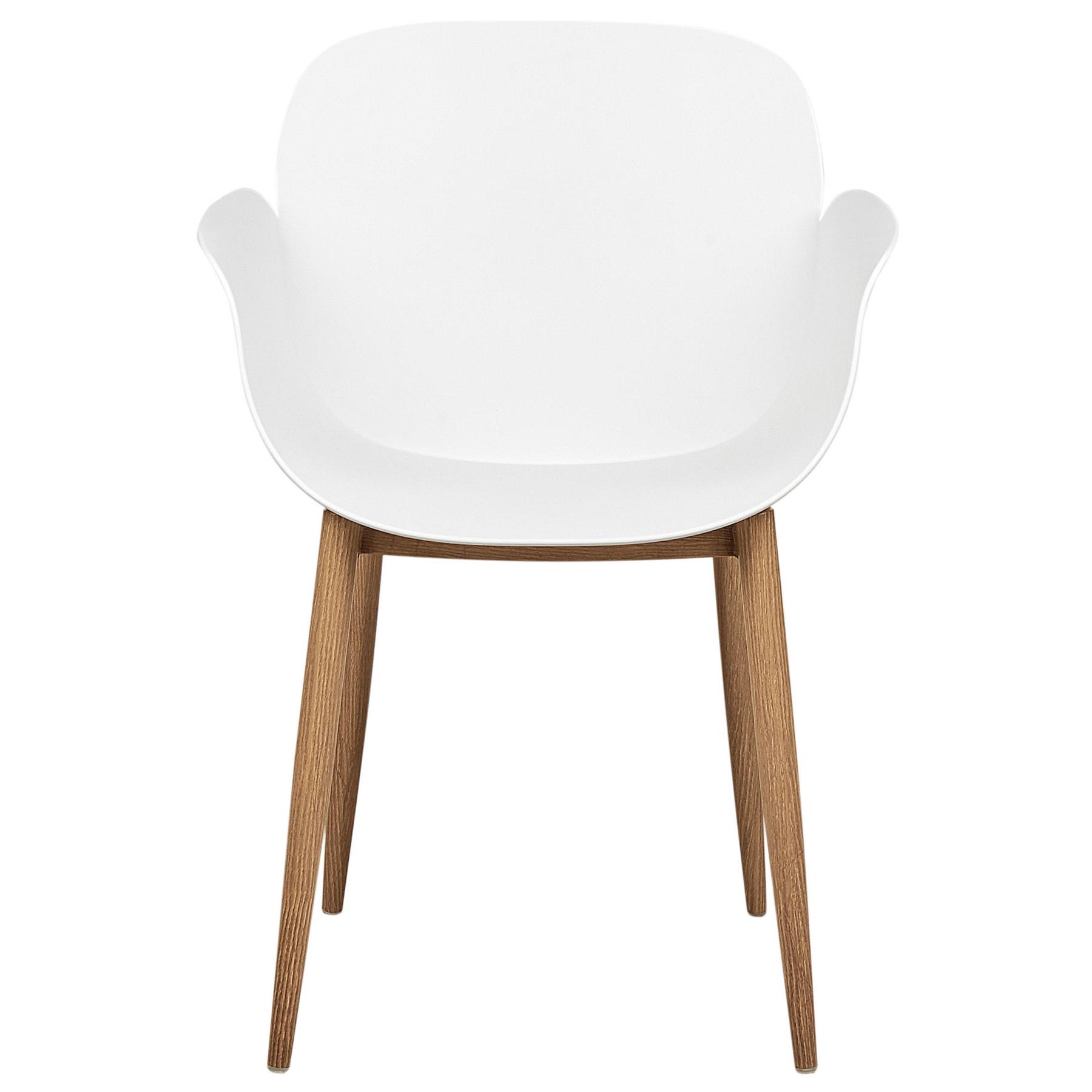 Beliani - ABILENE - Eetkamerstoelen set van 2 - Wit - Plastic