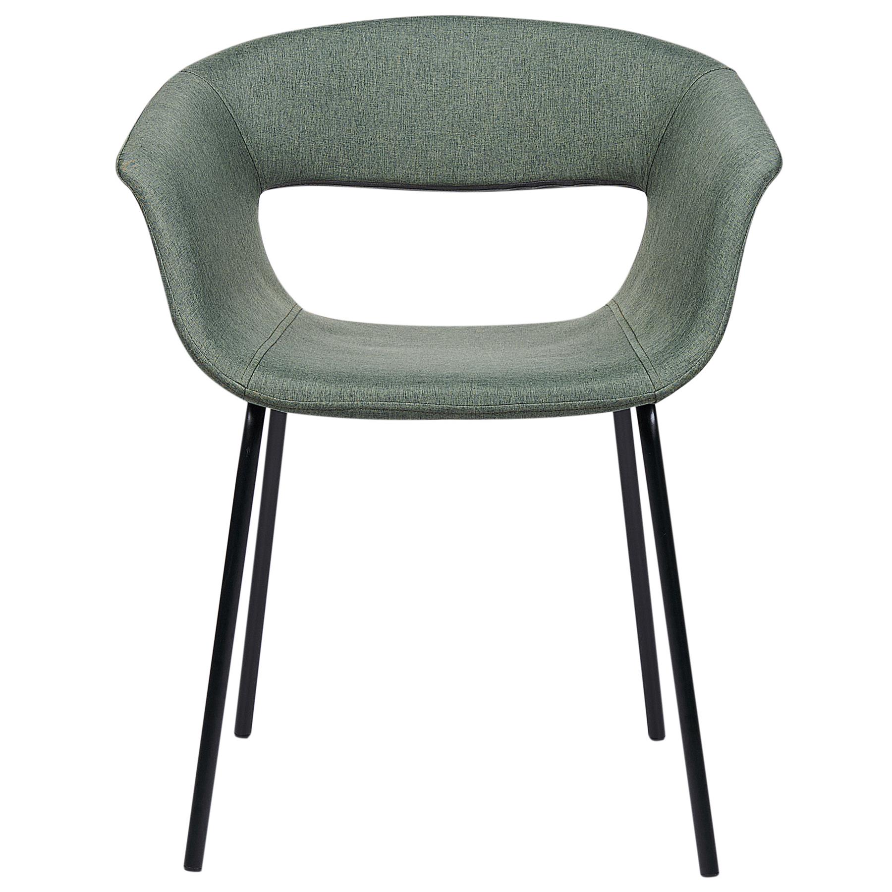 Beliani - ELMA - Eetkamerstoelen set van 2 - Donkergroen - Polyester