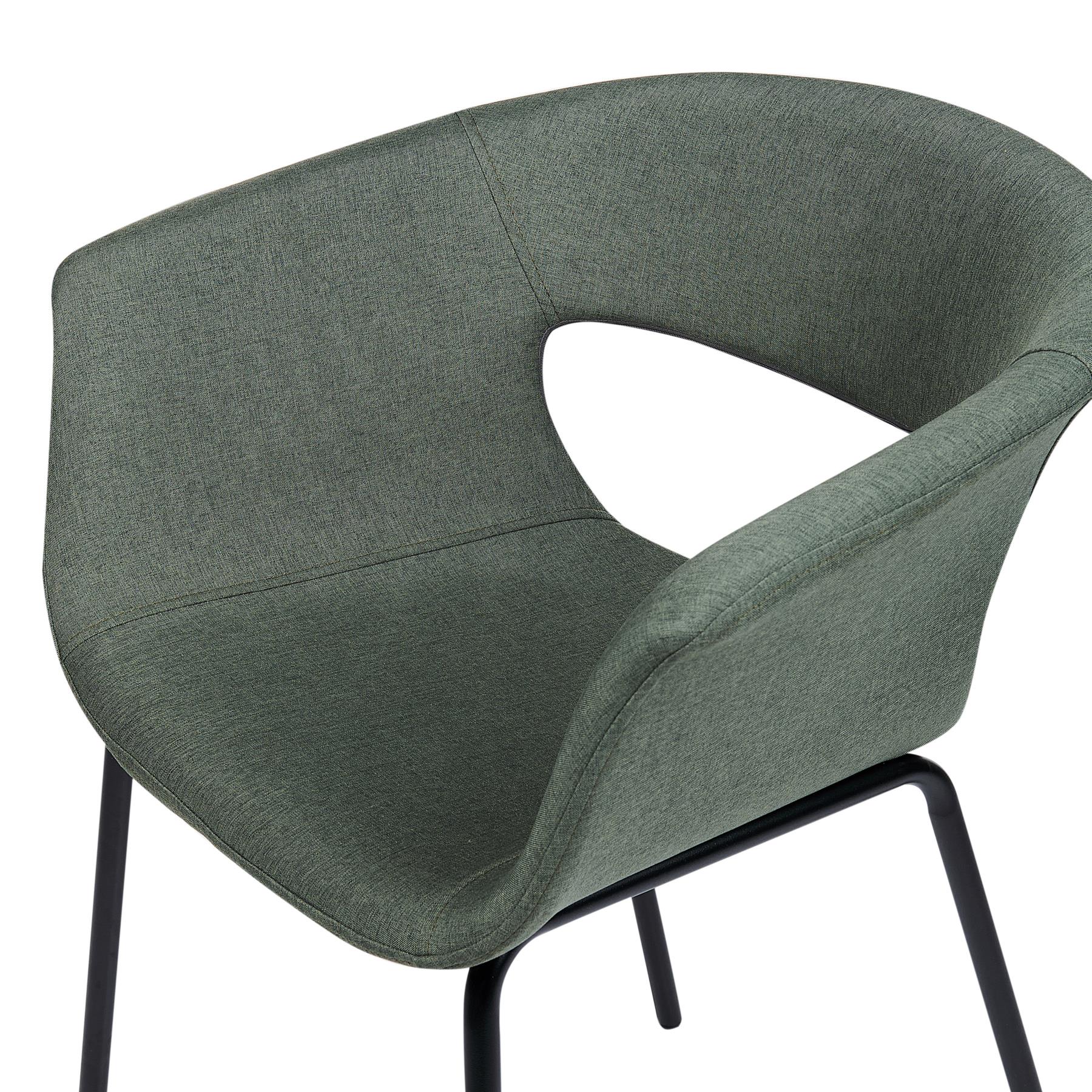 Beliani - ELMA - Eetkamerstoelen set van 2 - Donkergroen - Polyester