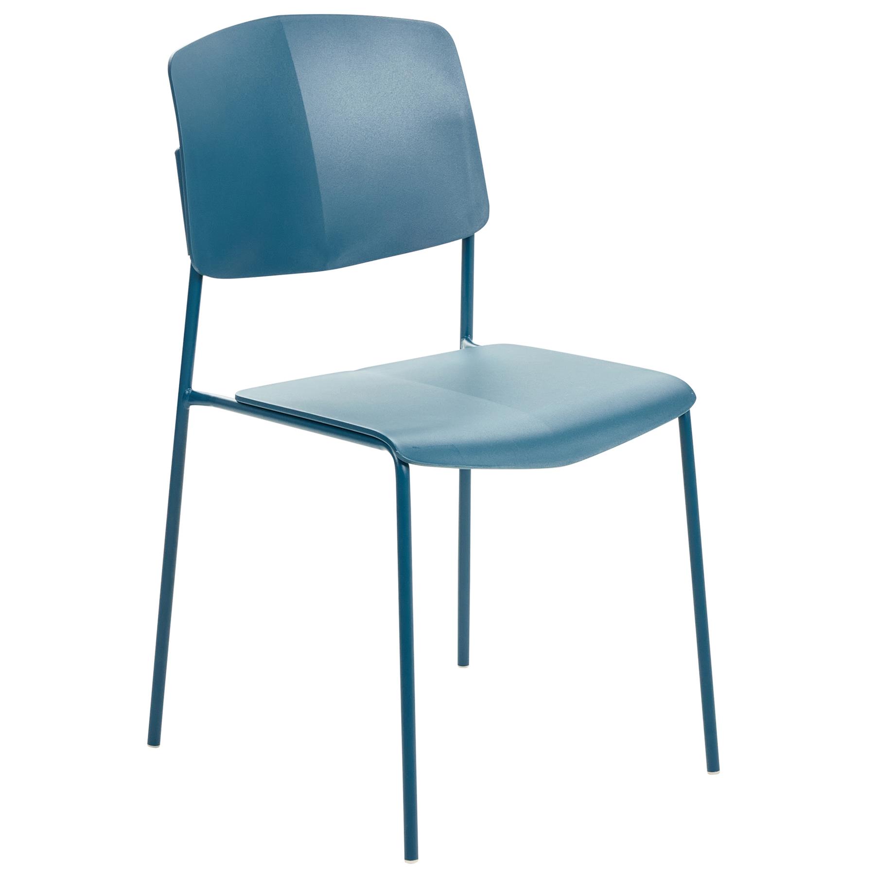 Beliani - ASTORIA - Eetkamerstoel set van 4 - Blauw - Plastic