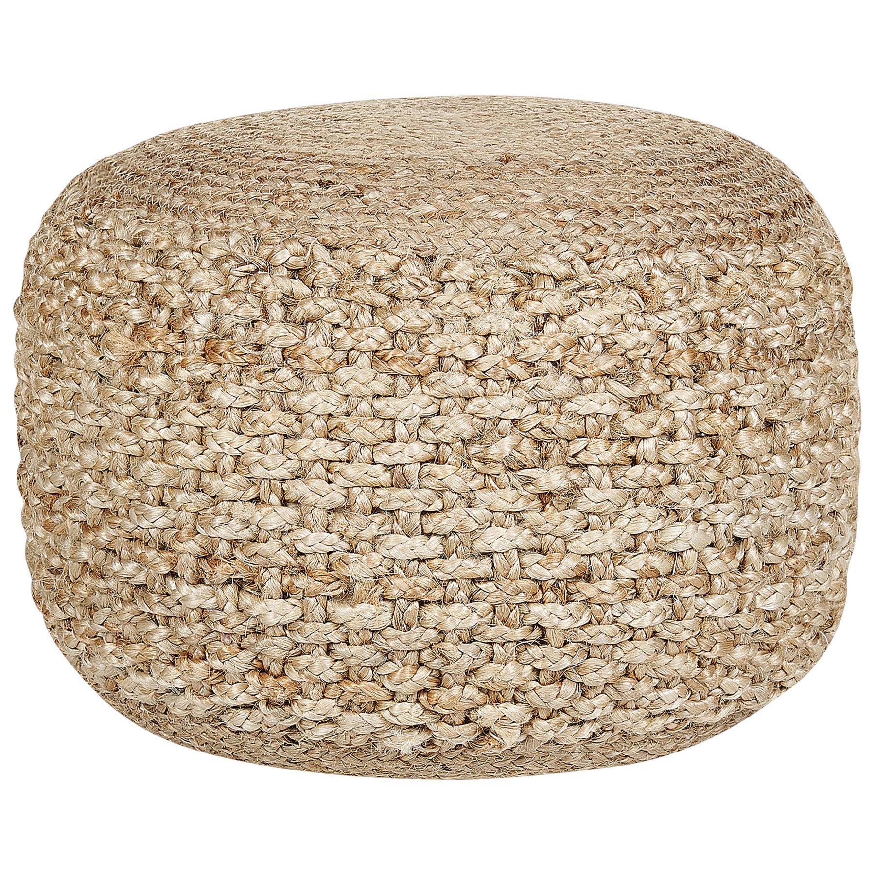 Beliani - DINNI - Poef - Beige - Jute