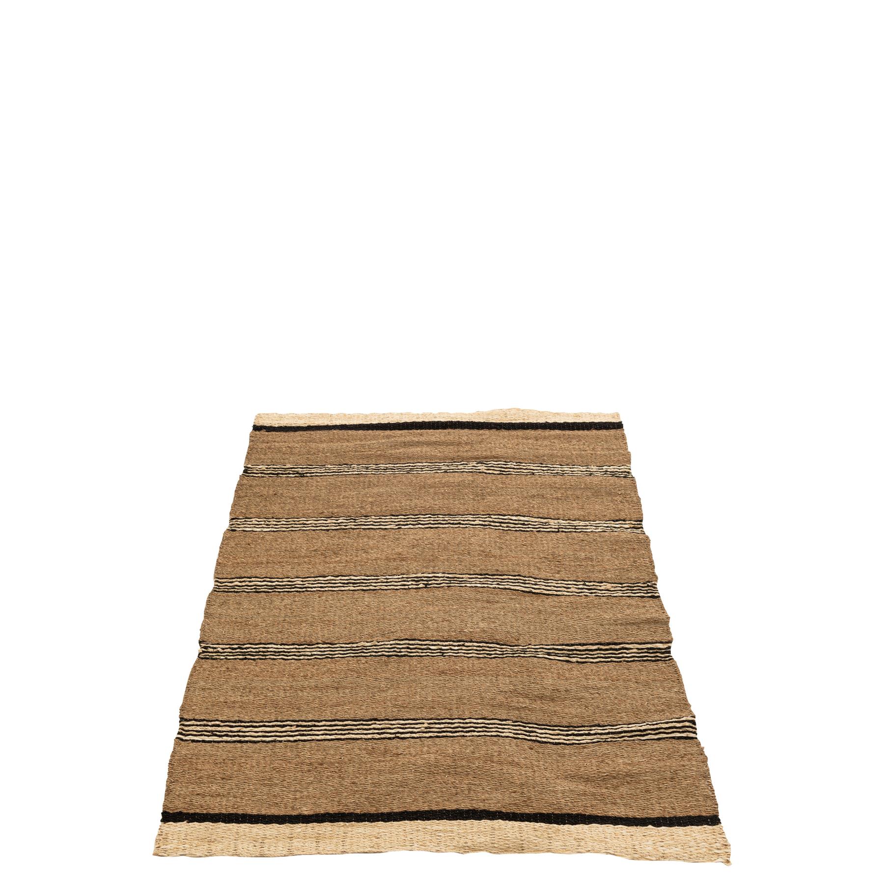 J-Line tapijt Gevlochten - zeegras|palmblad - naturel|zwart