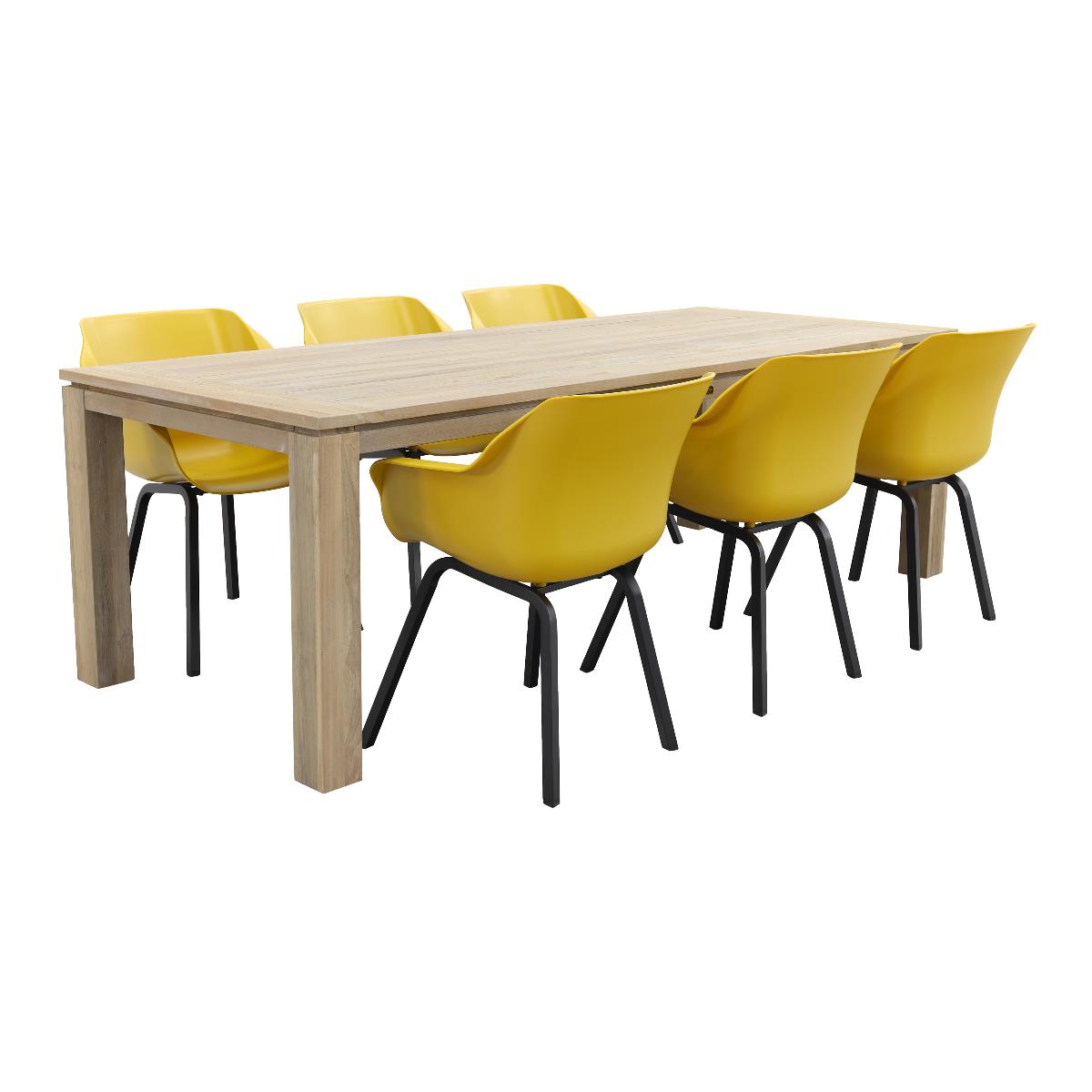 Hartman Sophie Element Geel|Rome grey 240 cm. tuinset - 7-delig