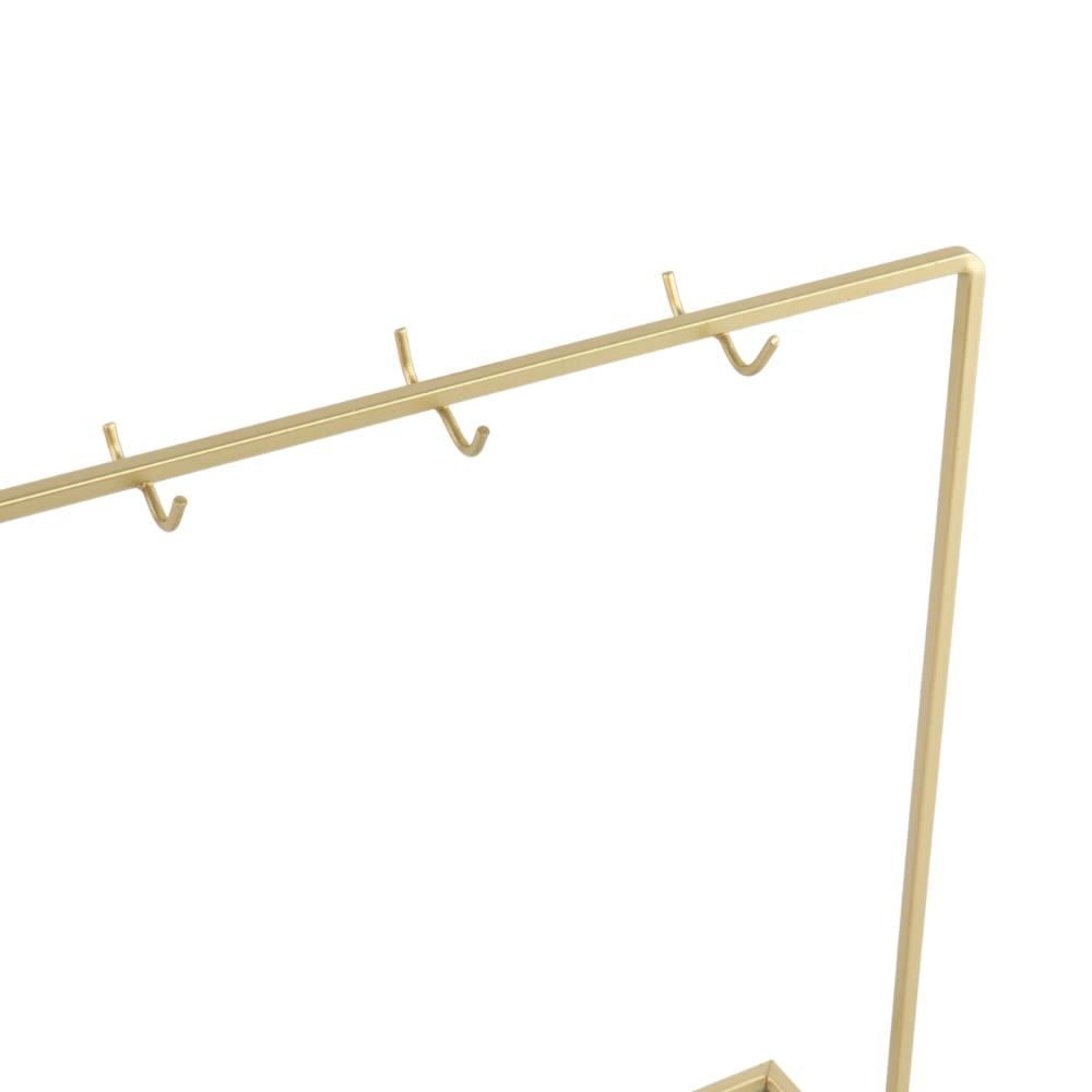 MISOU Sieradenrekje Sieradenhouder Glas Goud 20x7x26cm Sieradendoos