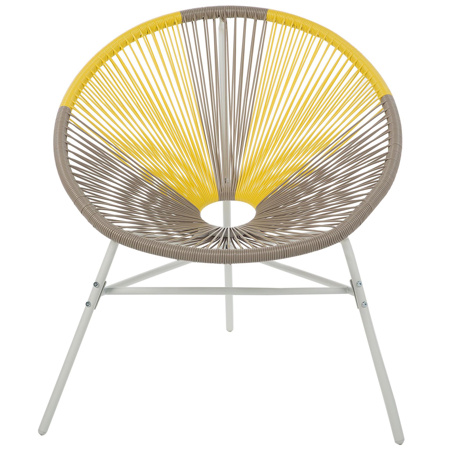 Beliani - ACAPULCO - Tuinstoel set van 2 - Beige|Geel - PE rotan