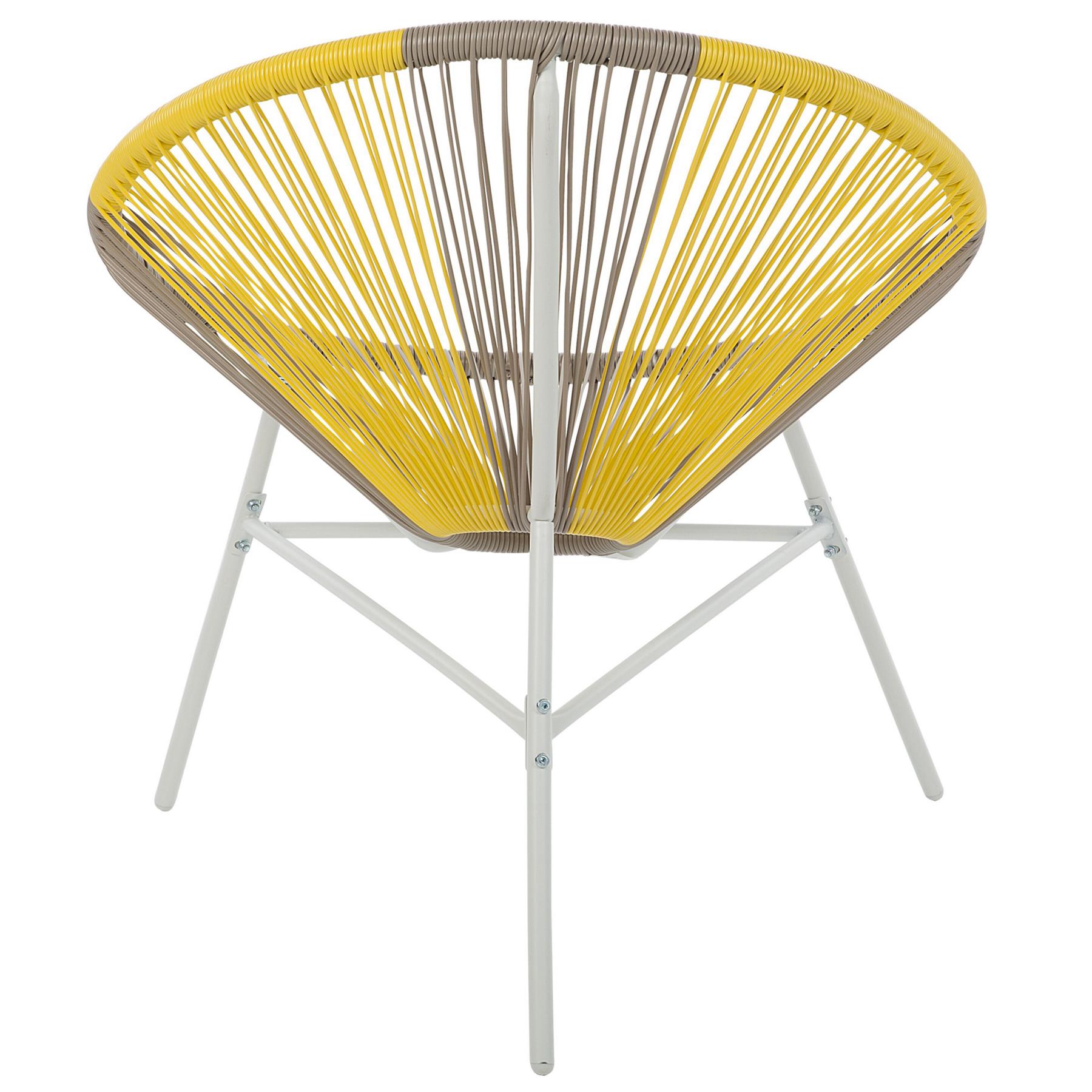 Beliani - ACAPULCO - Tuinstoel set van 2 - Beige|Geel - PE rotan