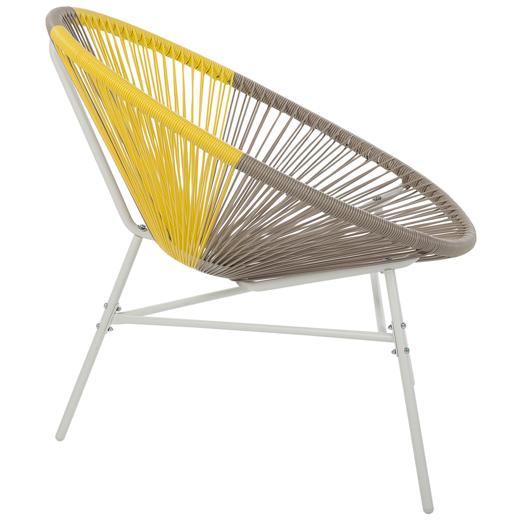 Beliani - ACAPULCO - Tuinstoel set van 2 - Beige|Geel - PE rotan