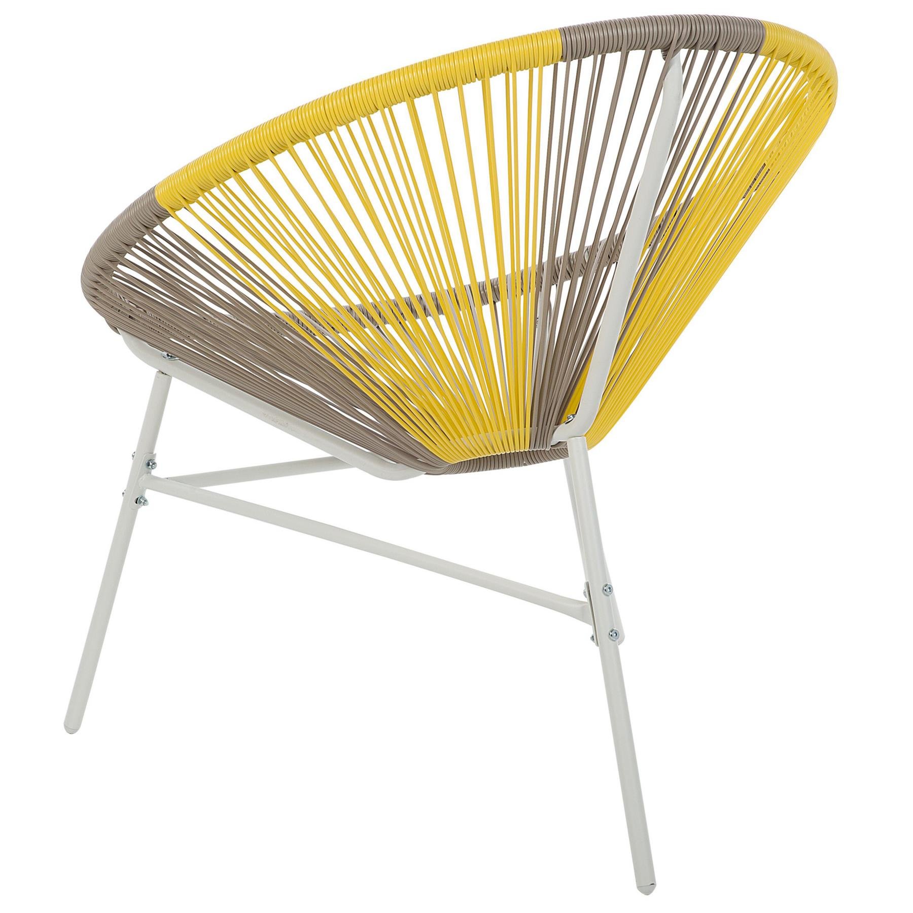 Beliani - ACAPULCO - Tuinstoel set van 2 - Beige|Geel - PE rotan
