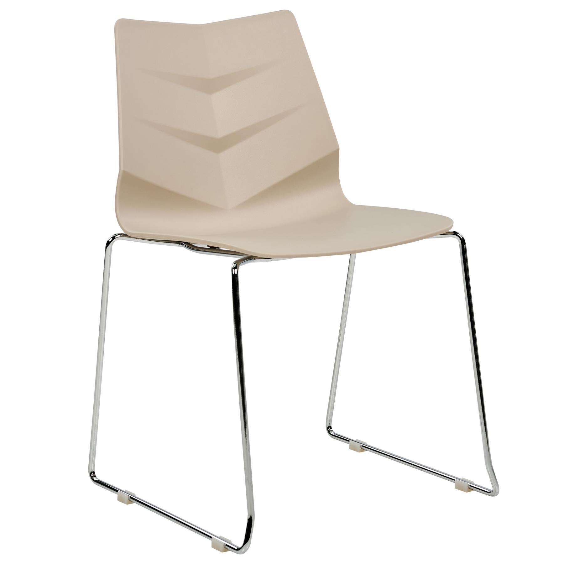 Beliani - HARTLEY - Eetkamerstoel set van 4 - Beige - Plastic