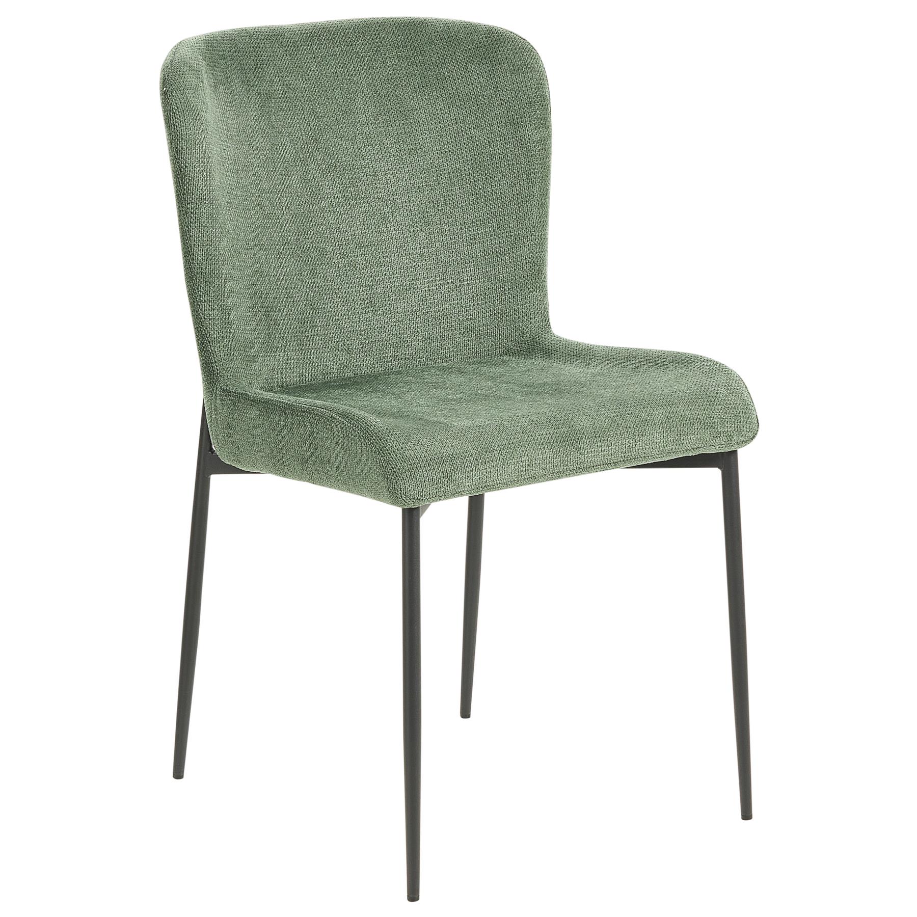 Beliani - ADA - Eetkamerstoel set van 2 - Donkergroen - Polyester
