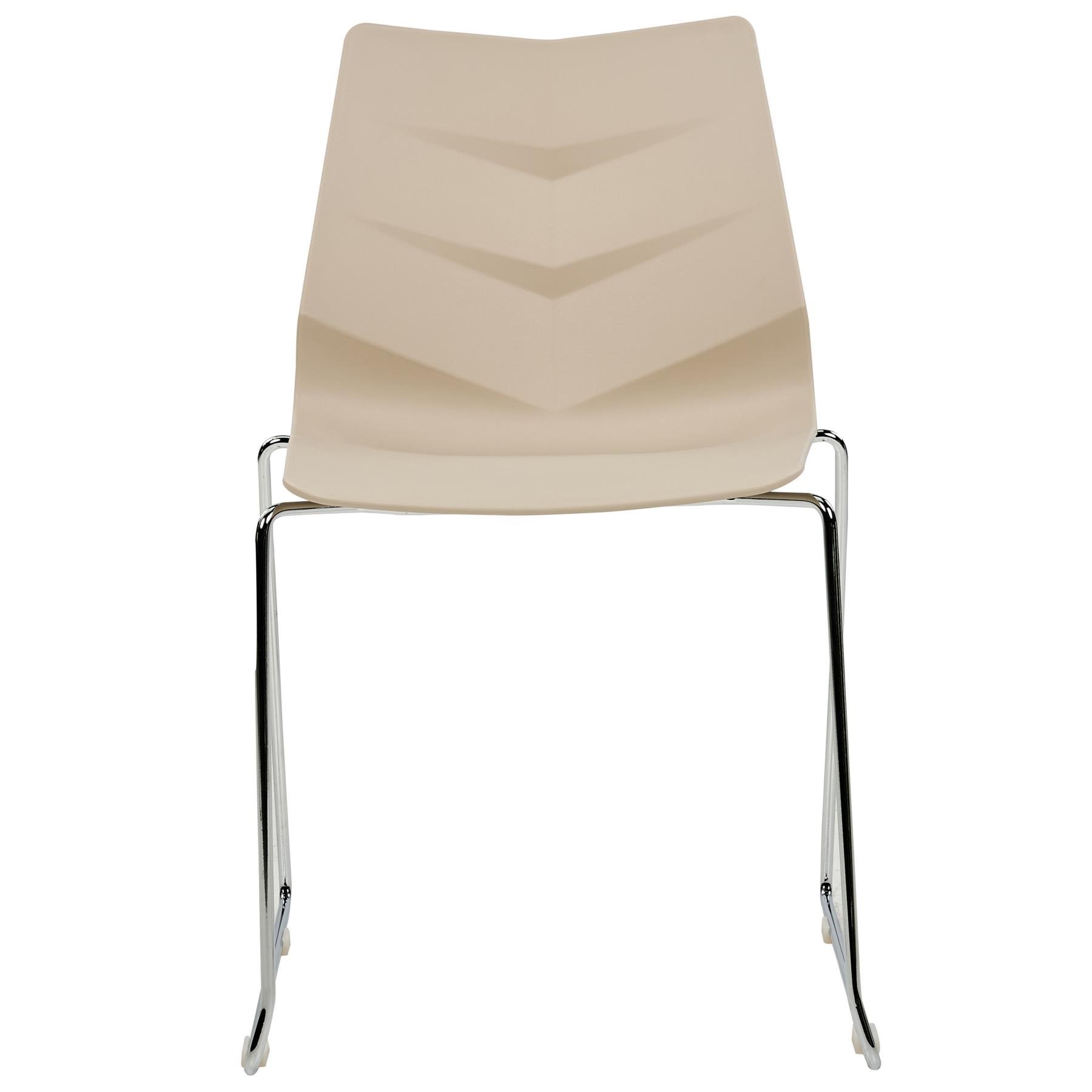 Beliani - HARTLEY - Eetkamerstoel set van 4 - Beige - Plastic