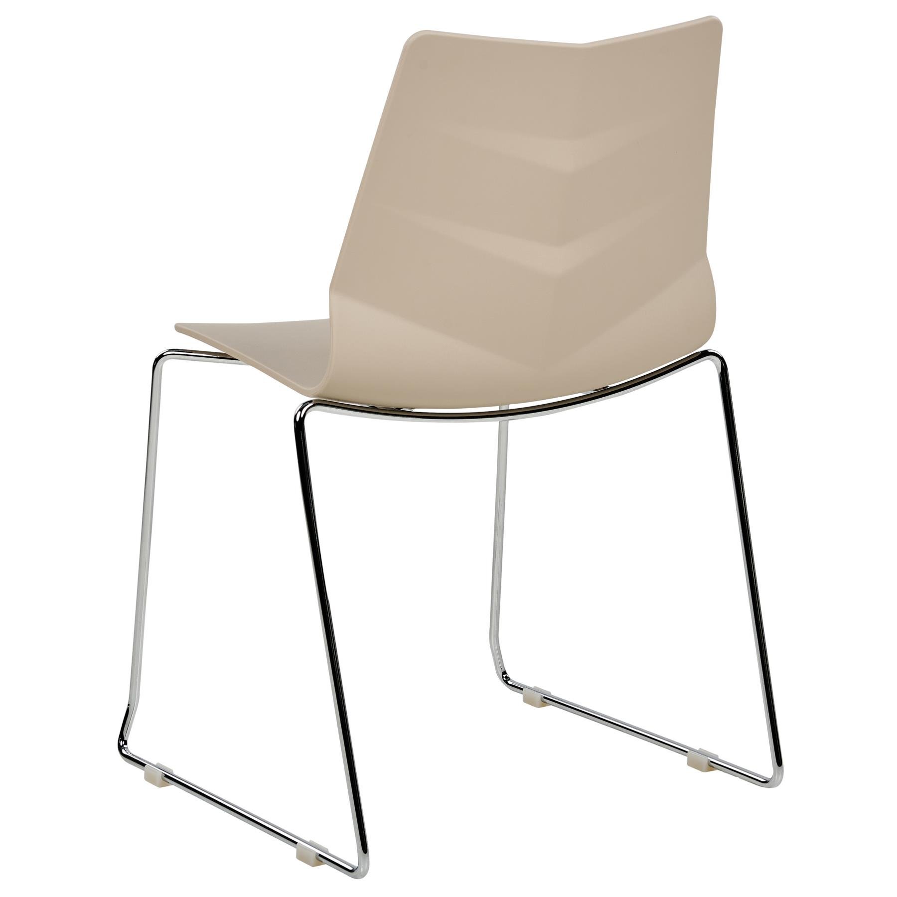 Beliani - HARTLEY - Eetkamerstoel set van 4 - Beige - Plastic