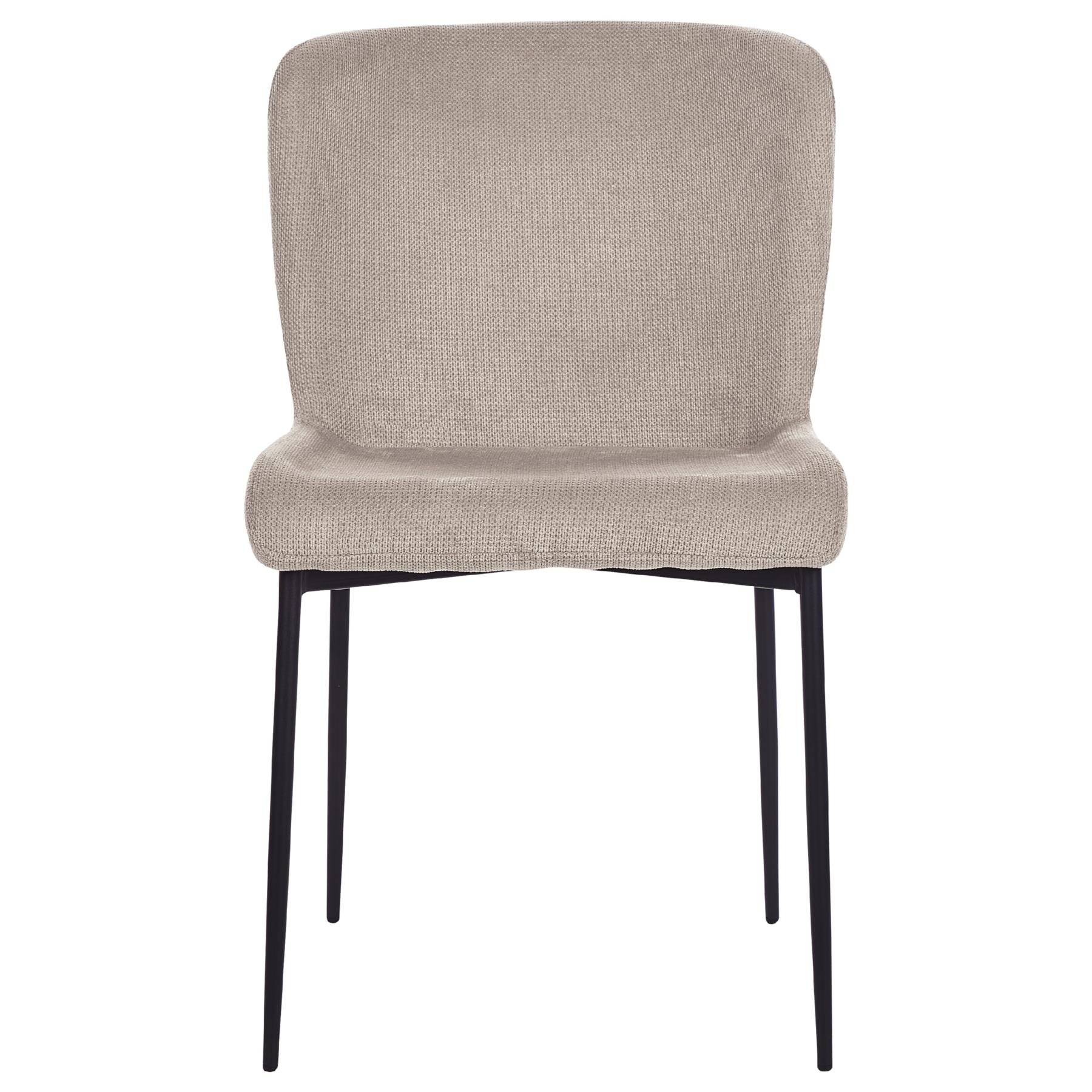 Beliani - ADA - Eetkamerstoel set van 2 - Taupe - Polyester