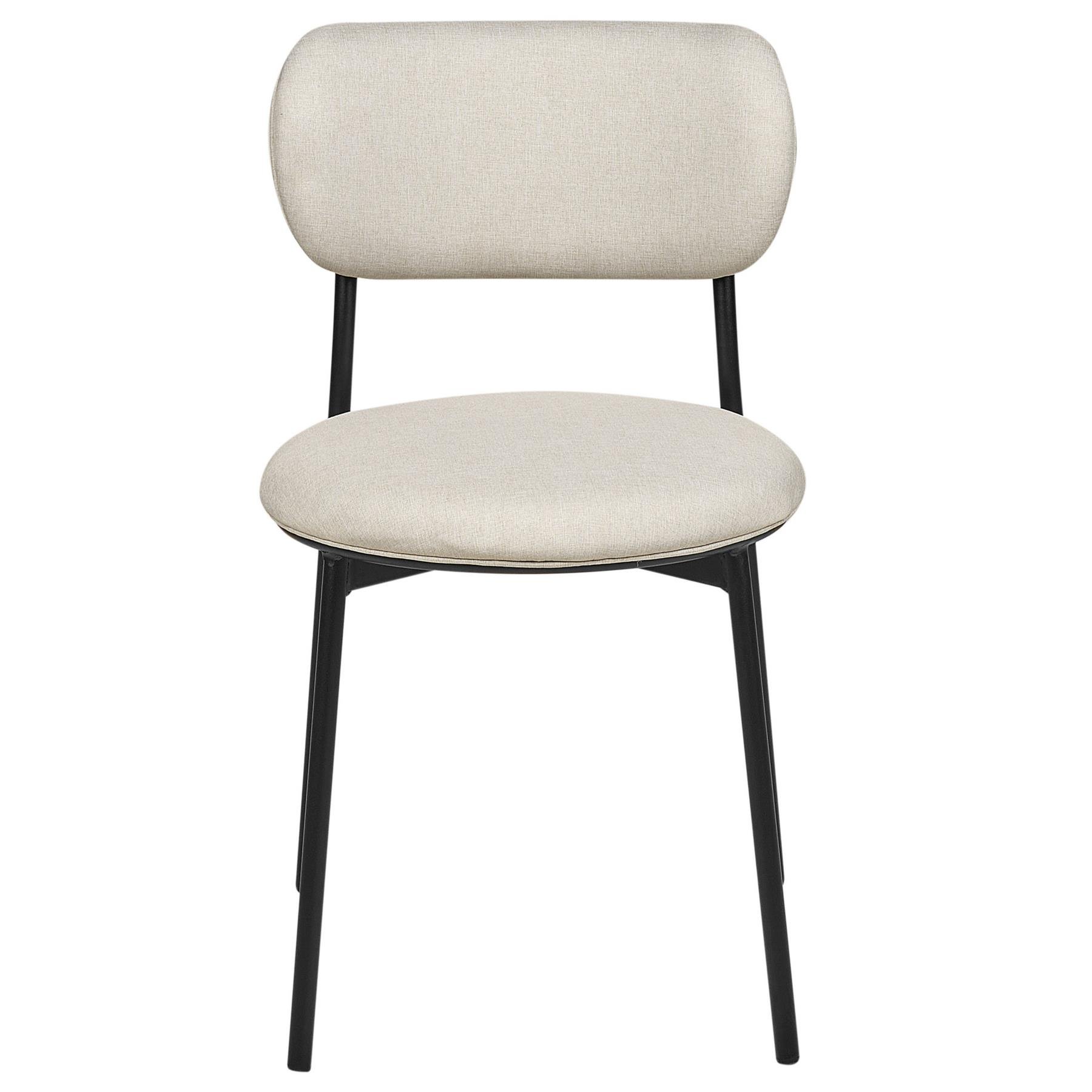 Beliani - CASEY - Eetkamerstoelen set van 2 - Beige - Polyester