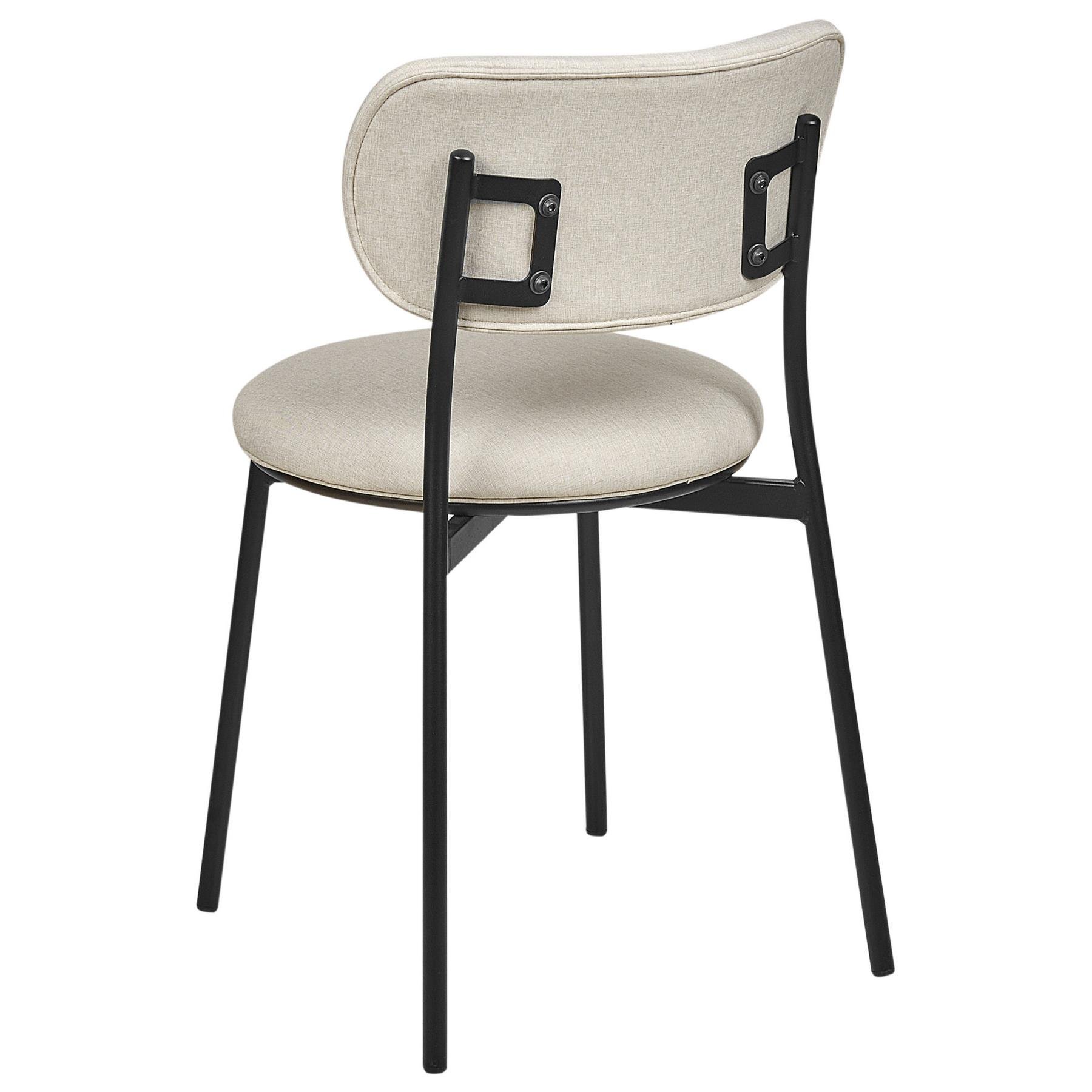 Beliani - CASEY - Eetkamerstoelen set van 2 - Beige - Polyester