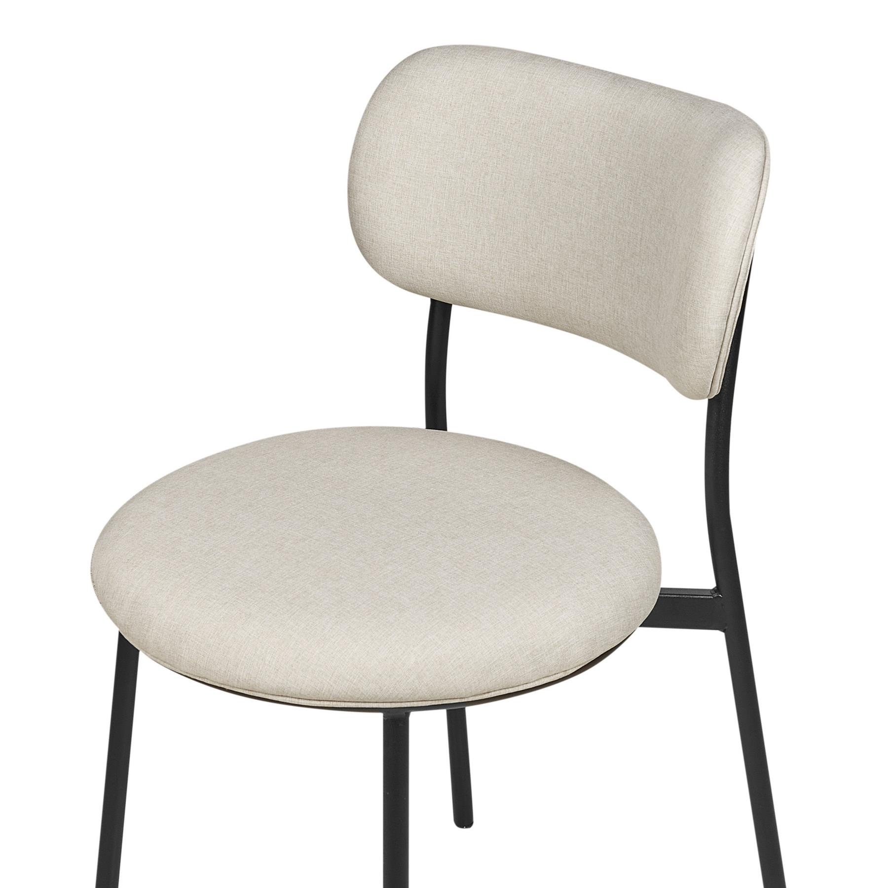 Beliani - CASEY - Eetkamerstoelen set van 2 - Beige - Polyester