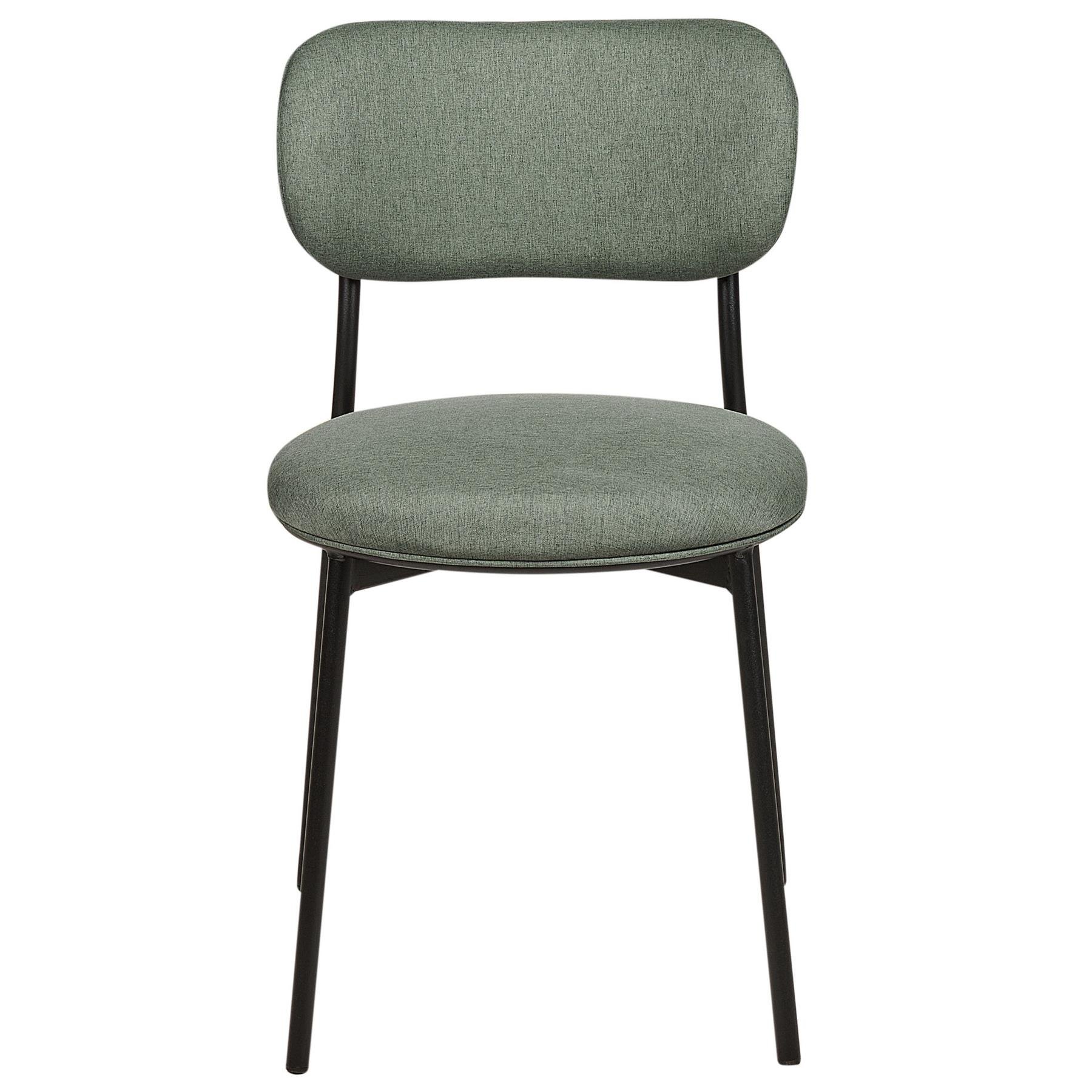 Beliani - CASEY - Eetkamerstoelen set van 2 - Groen - Polyester