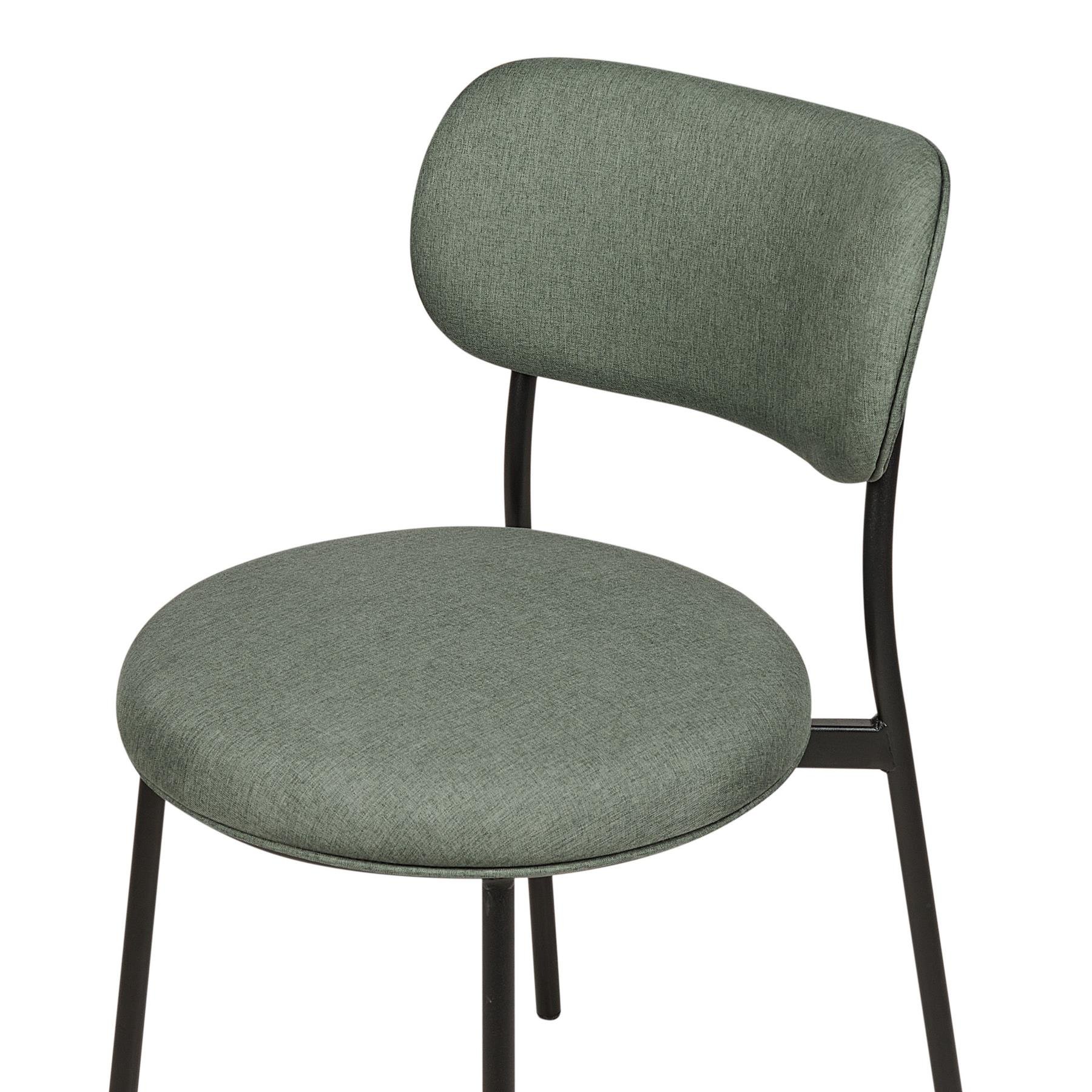Beliani - CASEY - Eetkamerstoelen set van 2 - Groen - Polyester