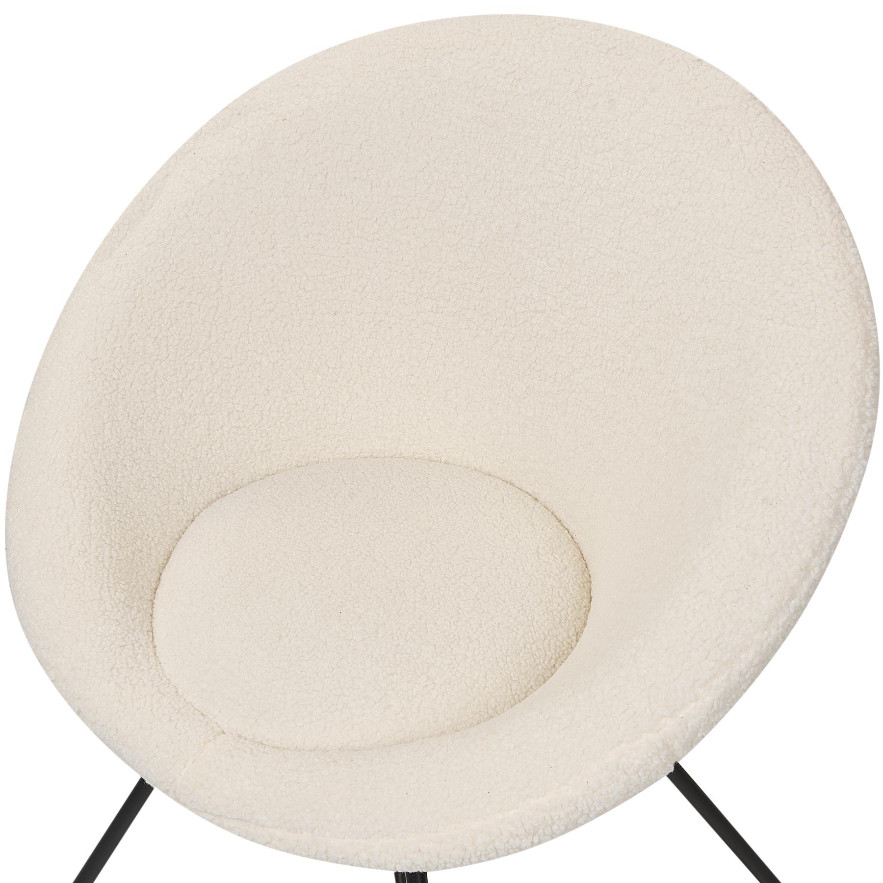 Beliani - FLOBY II - Fauteuil - Crème - Bouclé