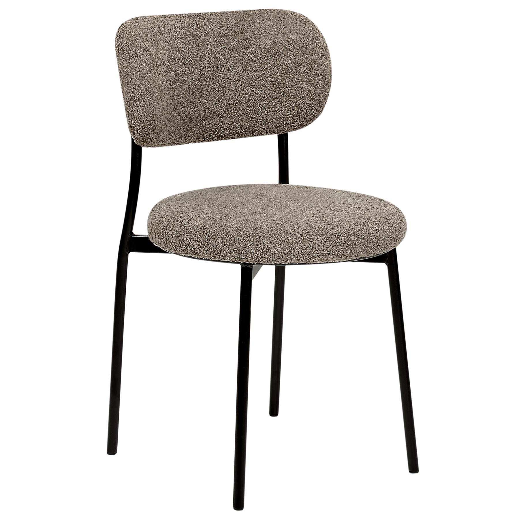 Beliani - CASEY - Eetkamerstoelen set van 2 - Taupe - Bouclé