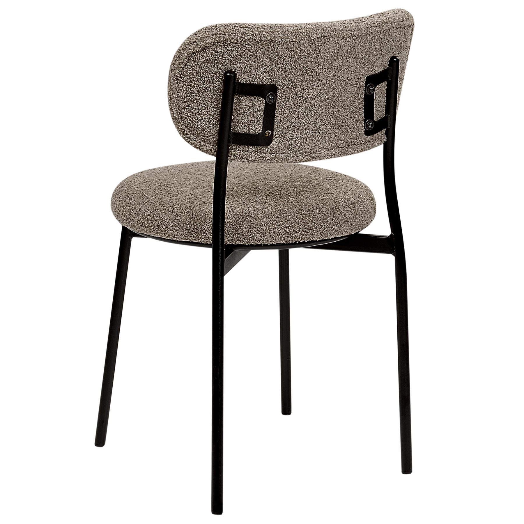 Beliani - CASEY - Eetkamerstoelen set van 2 - Taupe - Bouclé