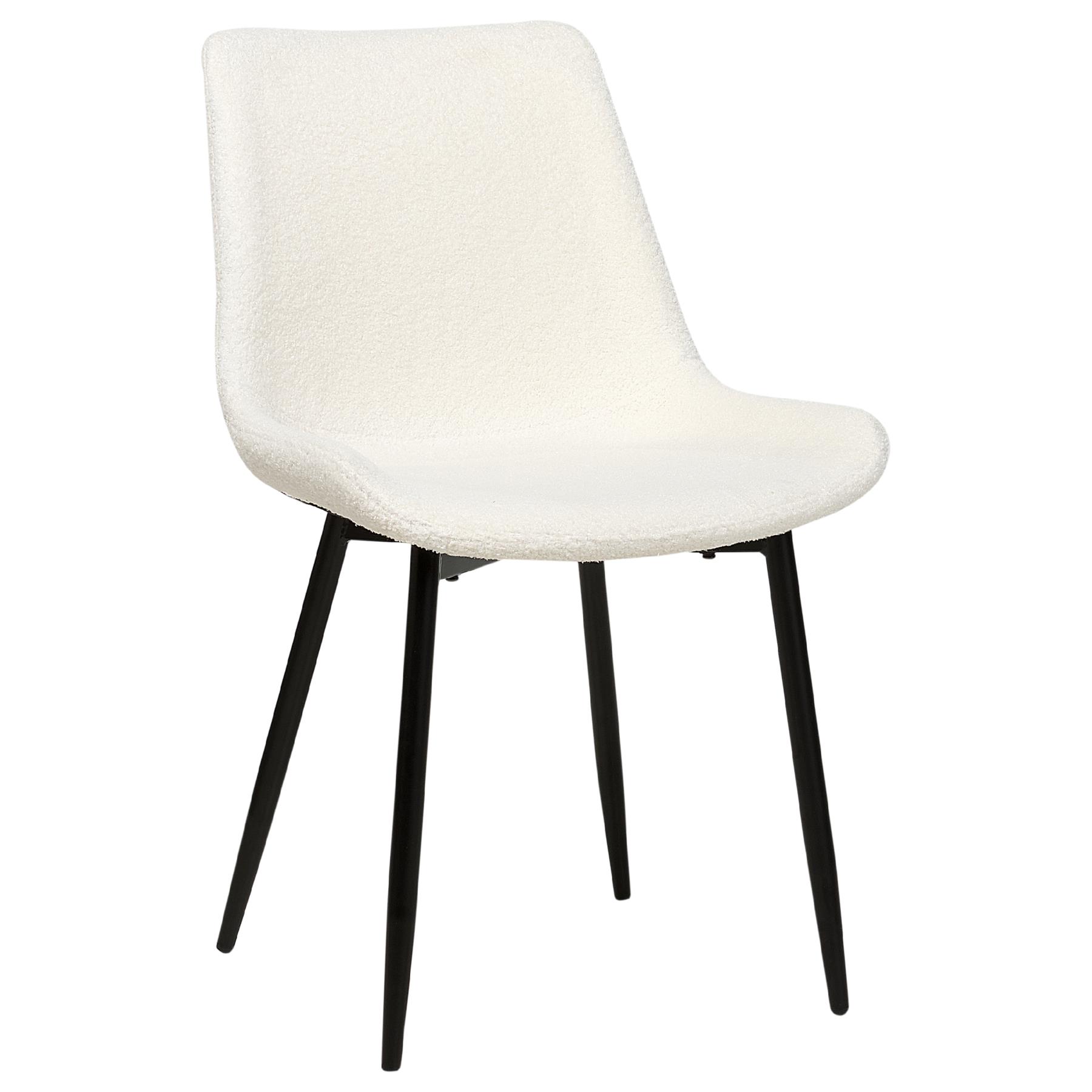 Beliani - AVILLA - Eetkamerstoel set van 2 - Wit - BouclÃ©
