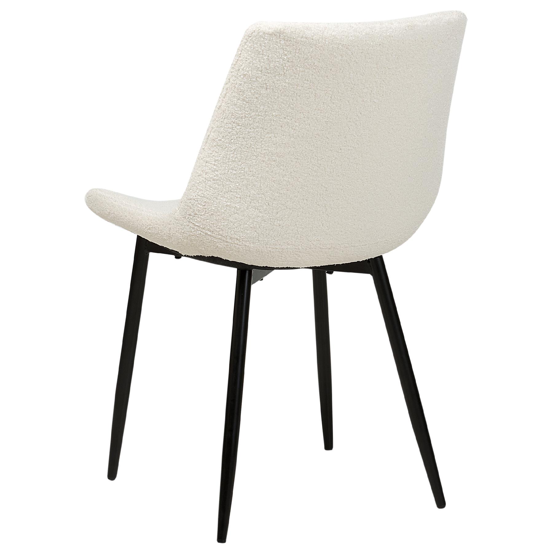 Beliani - AVILLA - Eetkamerstoel set van 2 - Wit - BouclÃ©