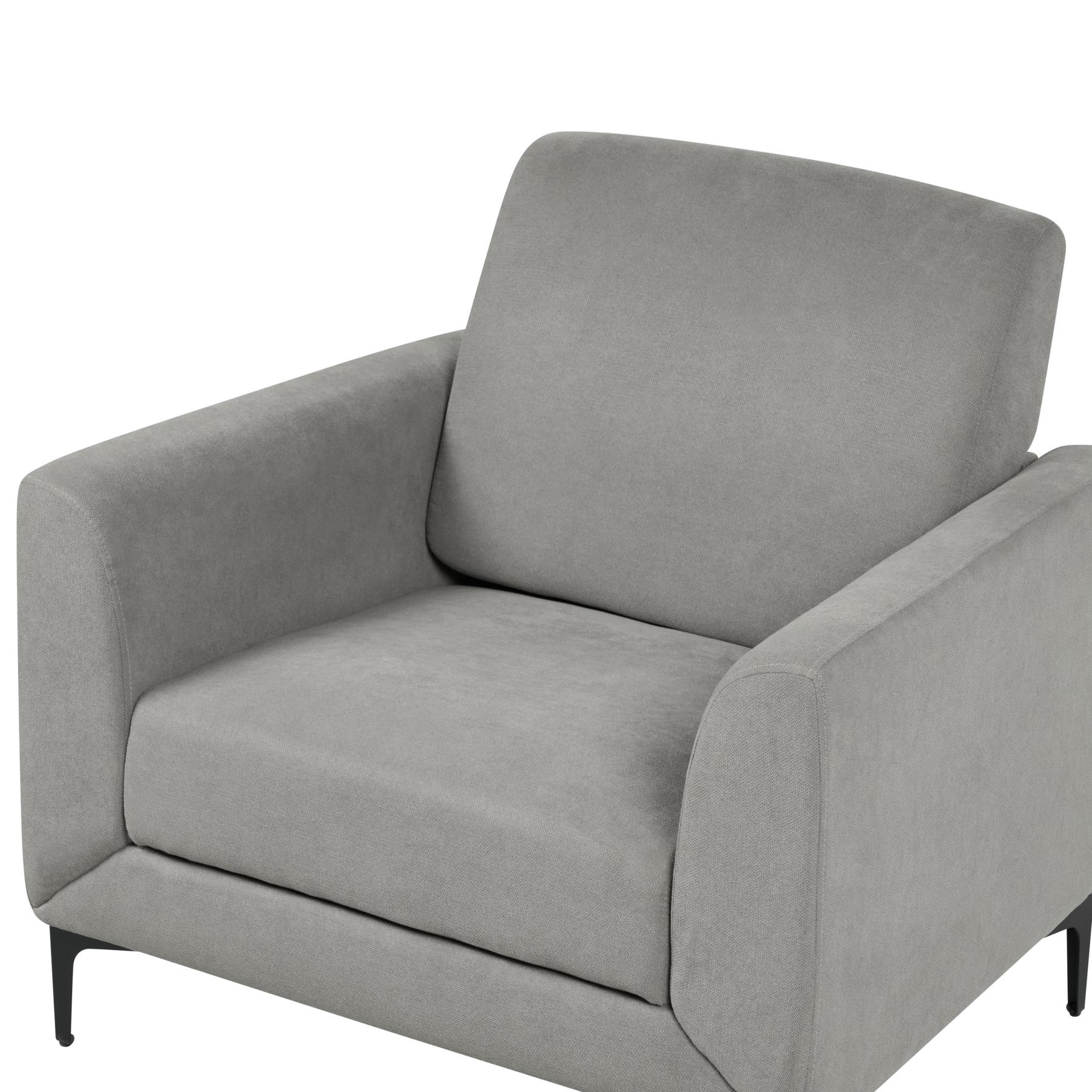 Beliani - FENES - Fauteuil - Grijs - Stof