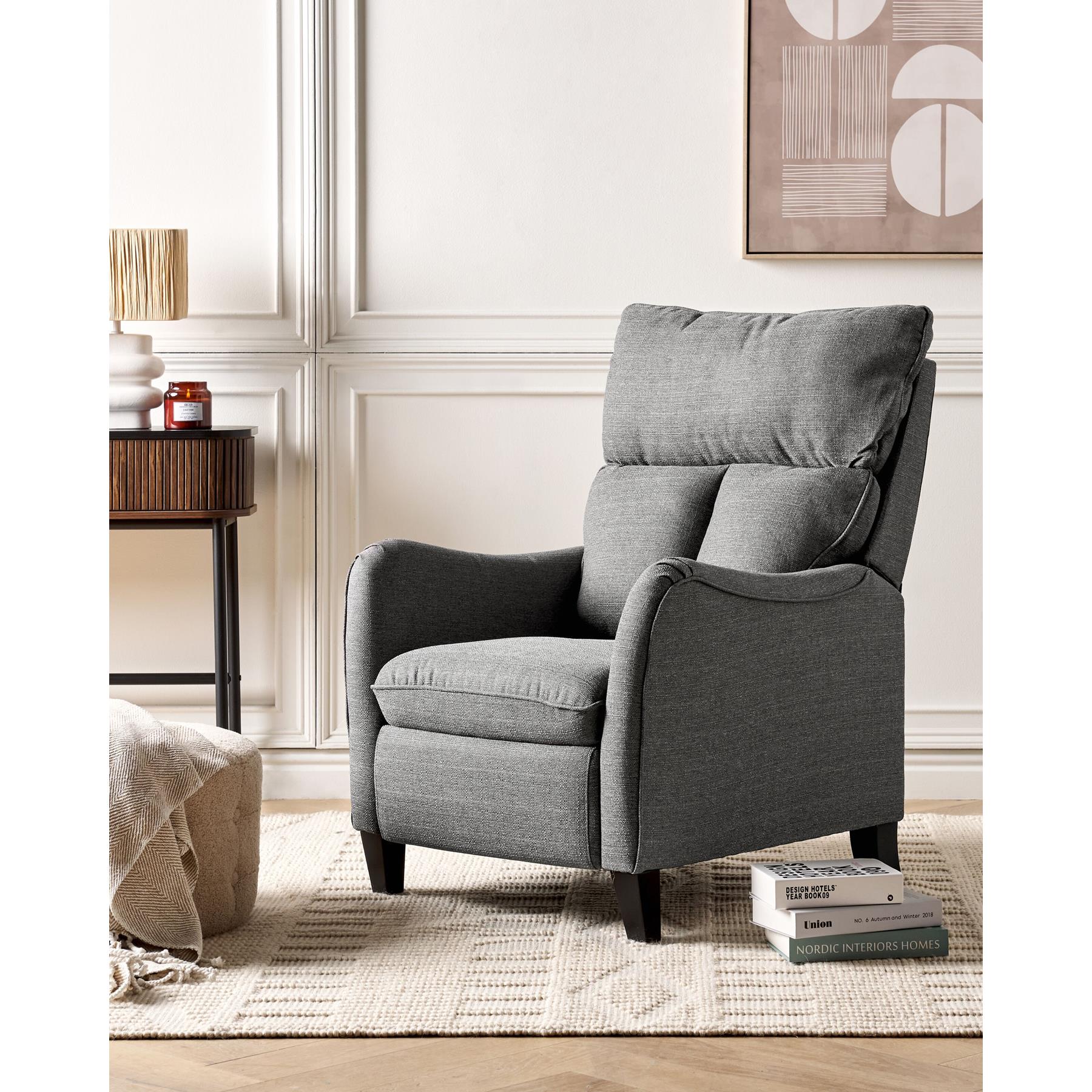 Beliani - ROYSTON - Fauteuil - Grijs - Stof