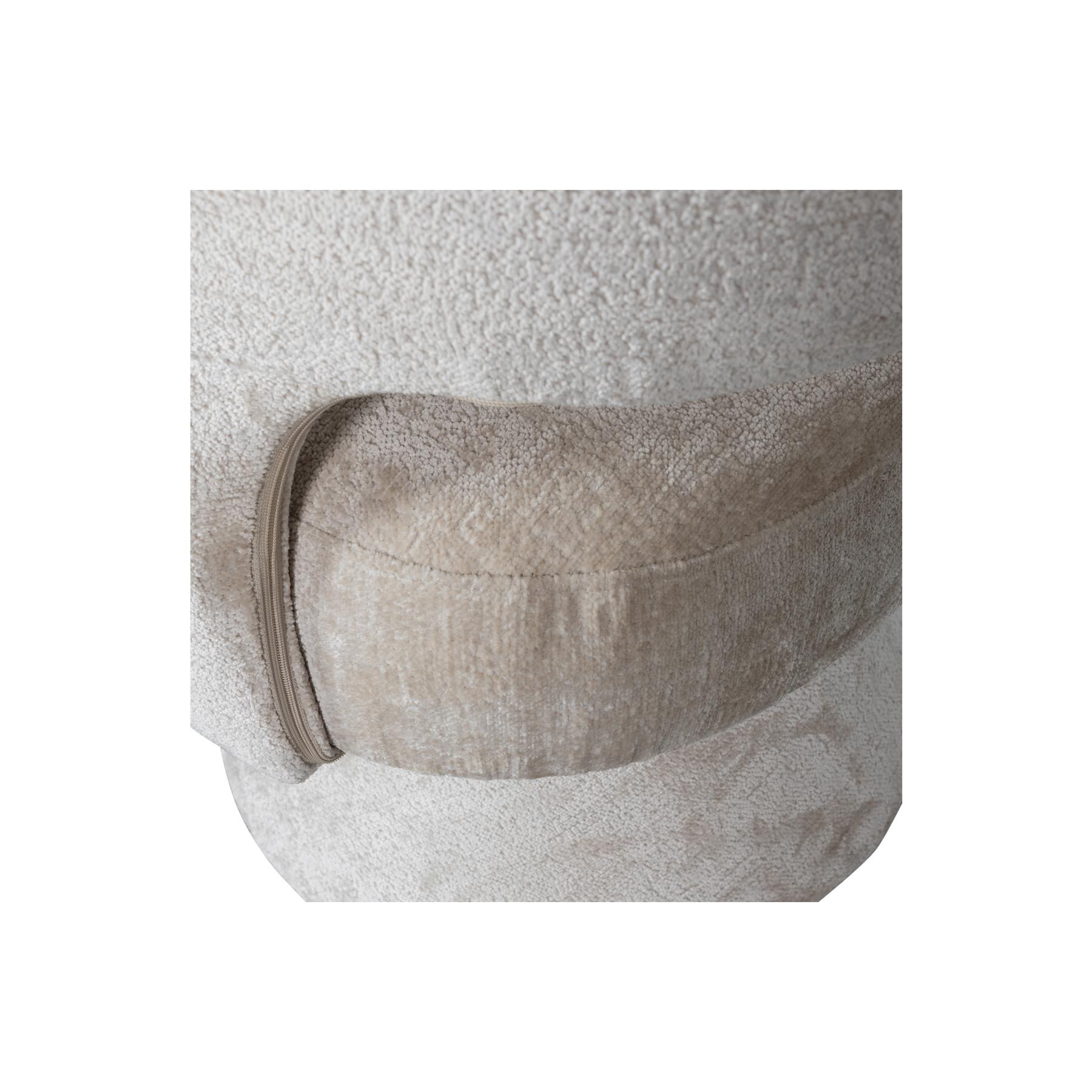 WOOOD Ebba Draaibare Fauteuil - Chenille - Naturel - 82x71x64