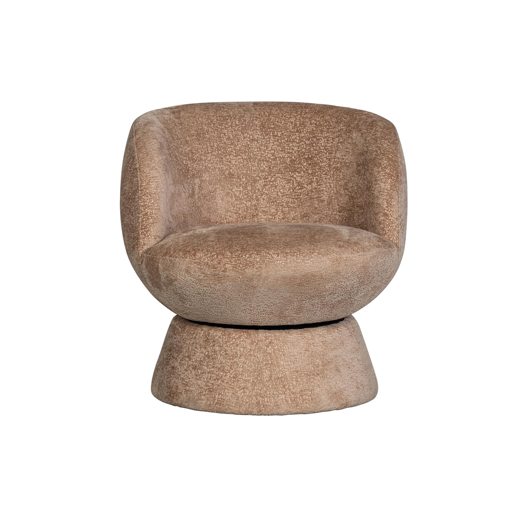 BePureHome Shuffle Draaifauteuil - Polyester - Naturel - 72x73x71