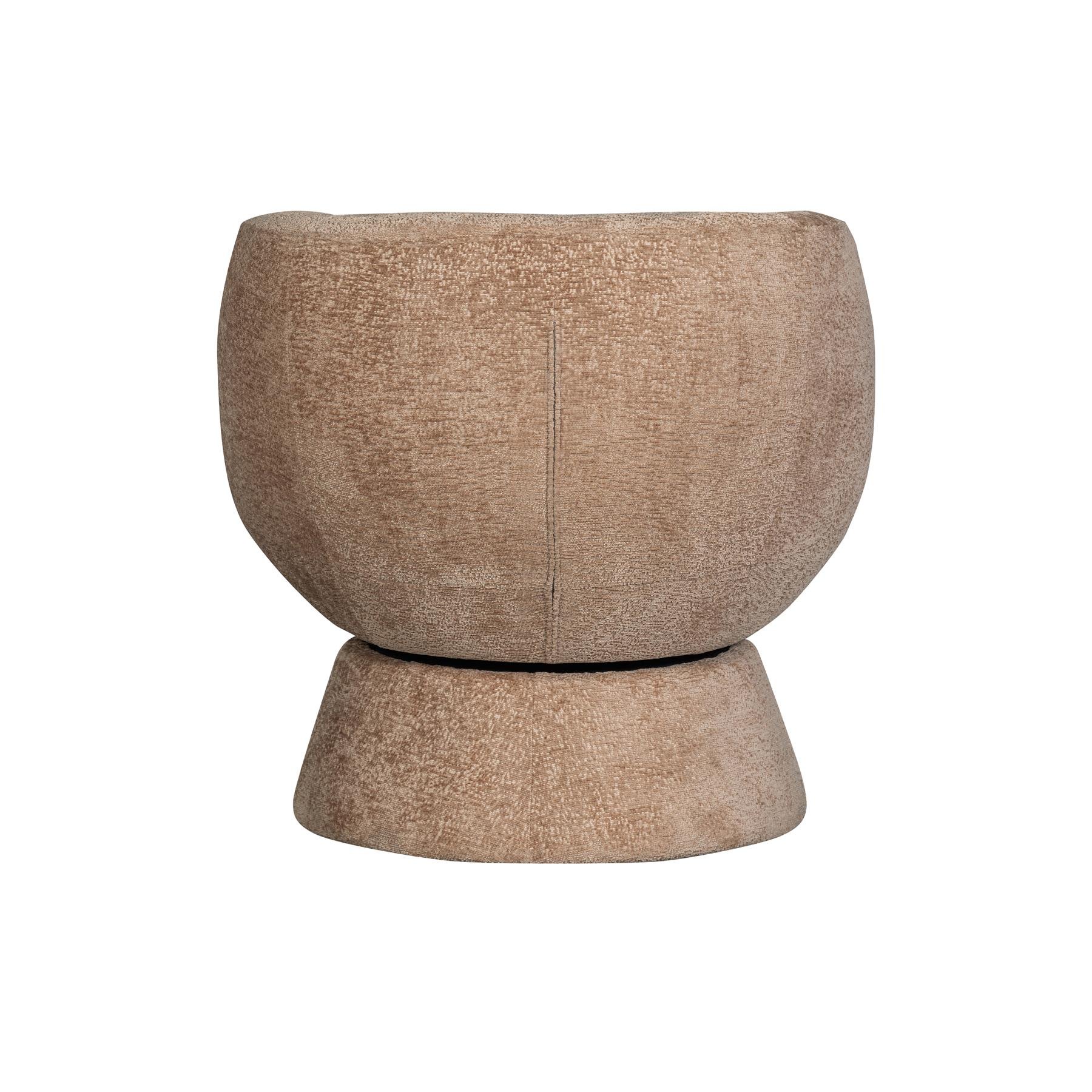 BePureHome Shuffle Draaifauteuil - Polyester - Naturel - 72x73x71