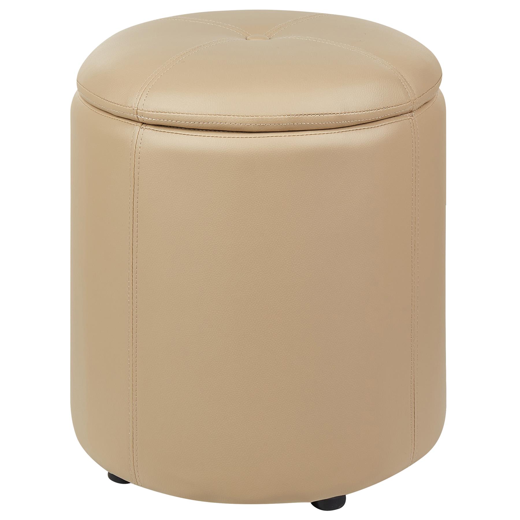 Beliani - MARYLAND - Poef - Beige - 38 cm - Kunstleer