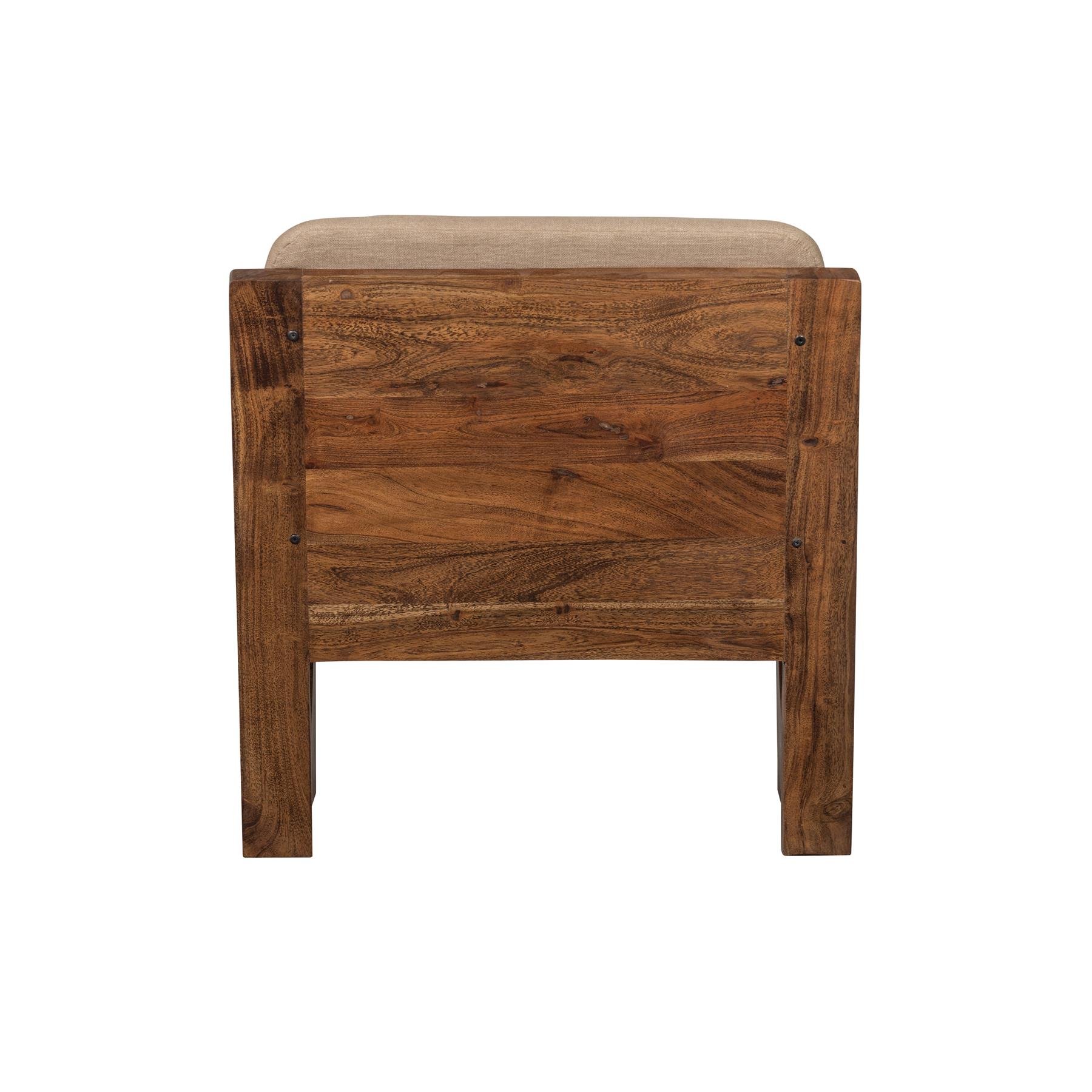 BePureHome Opulent Fauteuil - Bouclé|Hout - Naturel - 75x70x80