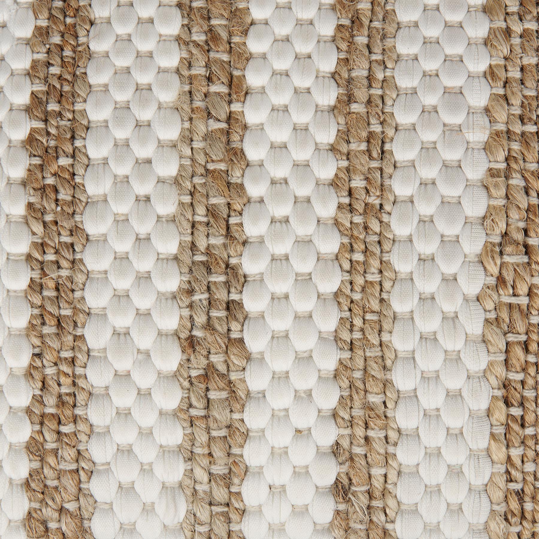 Beliani - ALMATTI - Poef - Beige|Wit - Jute