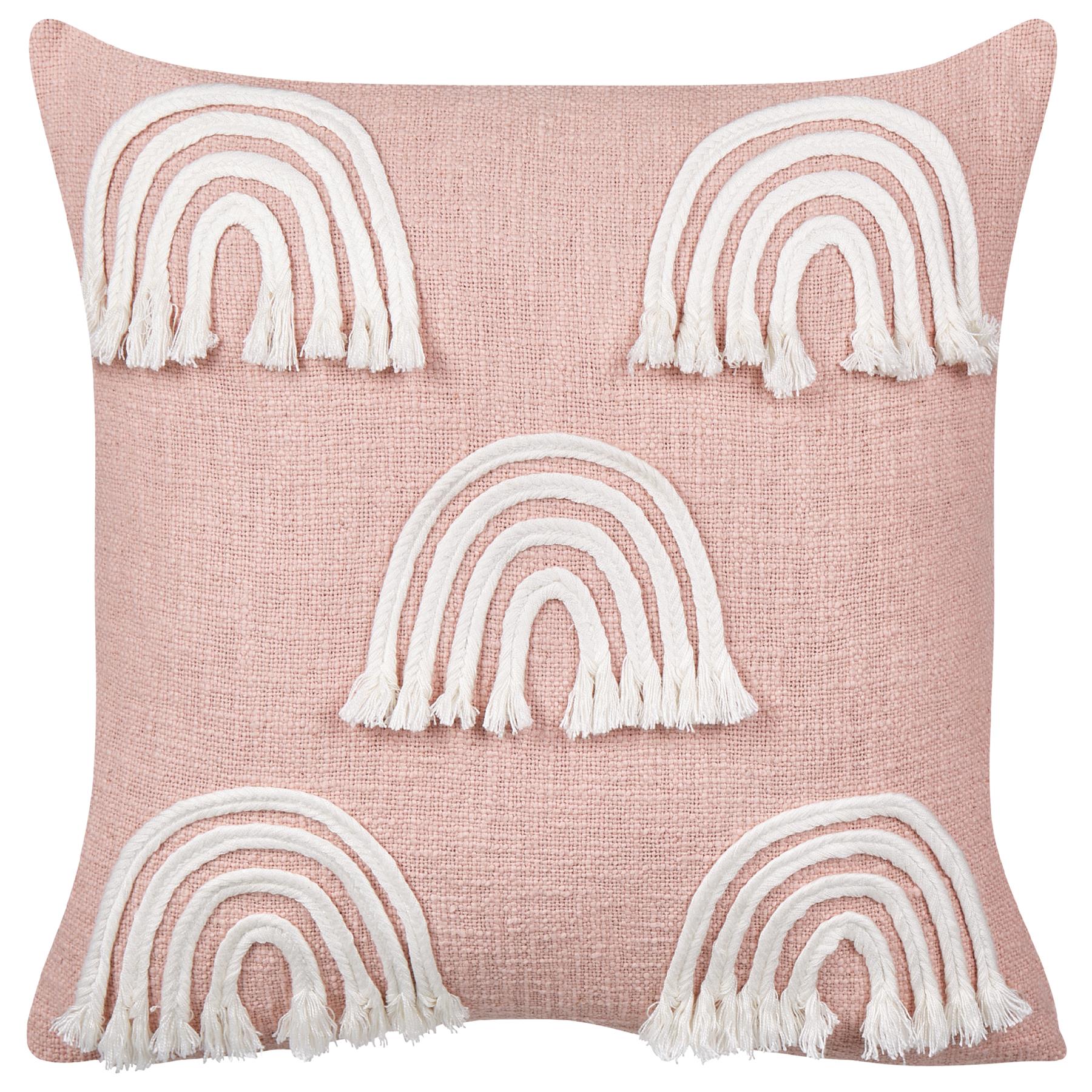 Beliani - LEEA - Sierkussen set van 2 - Roze - 45 x 45 cm - Katoen