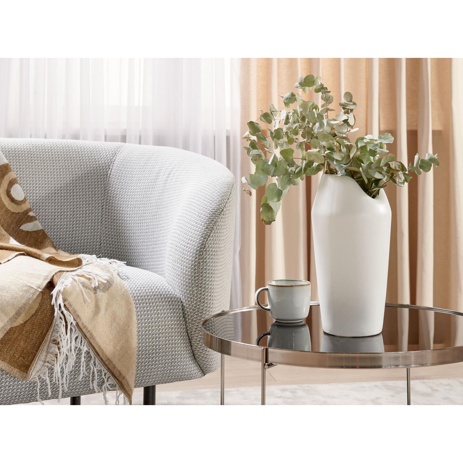 Beliani - APAMEA - Decoratieve vaas - Wit - Keramiek