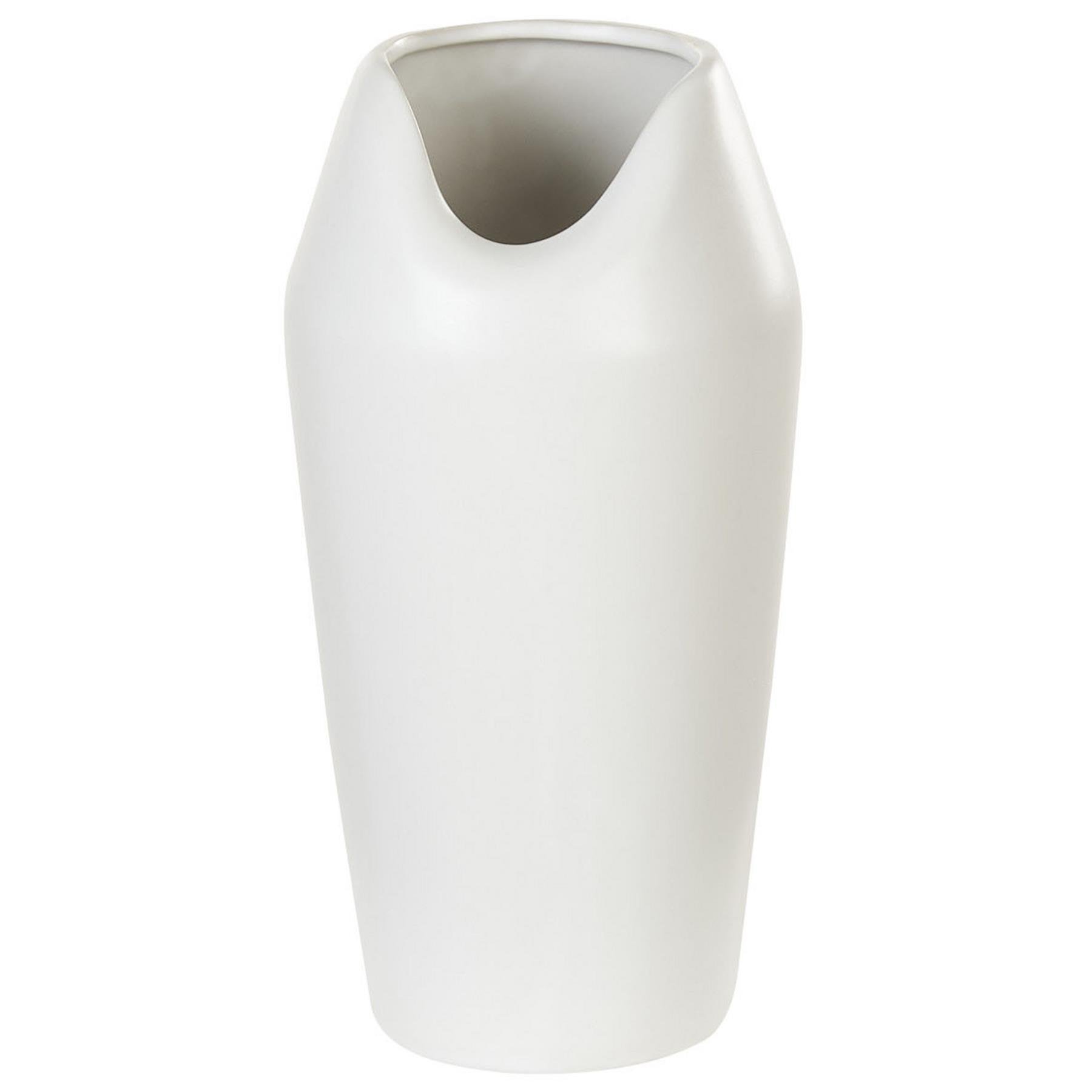 Beliani - APAMEA - Decoratieve vaas - Wit - Keramiek