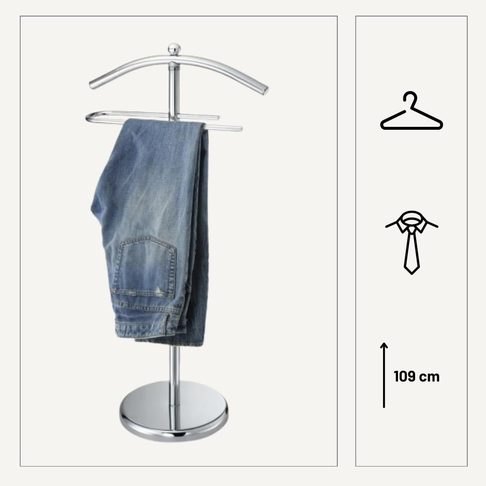 MISOU Dressboy Kledingstandaard Kledinghouder Kledingrek Zilverkleu...