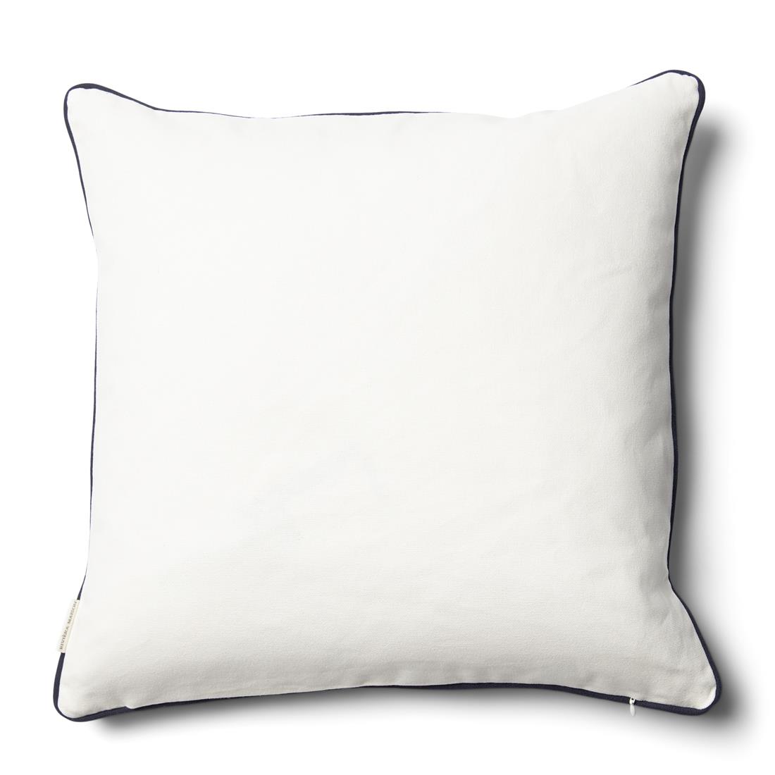 Riviera Maison Kussenhoes wit met blauw tekst 50x50 - RM Monogram