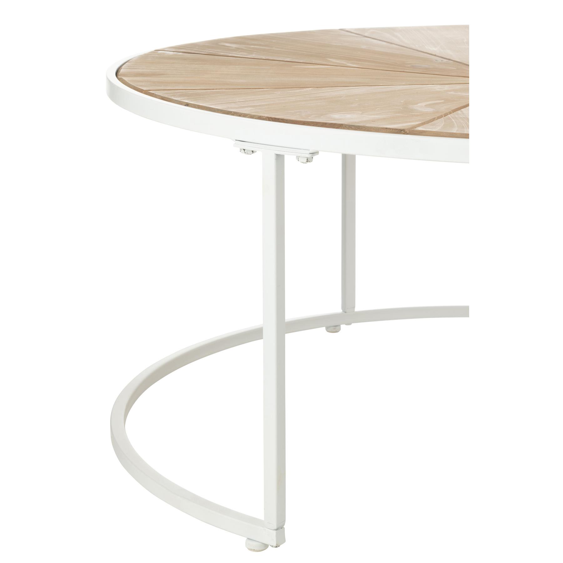 J-Line plateau Rond Klassiek - ijzer - wit - large