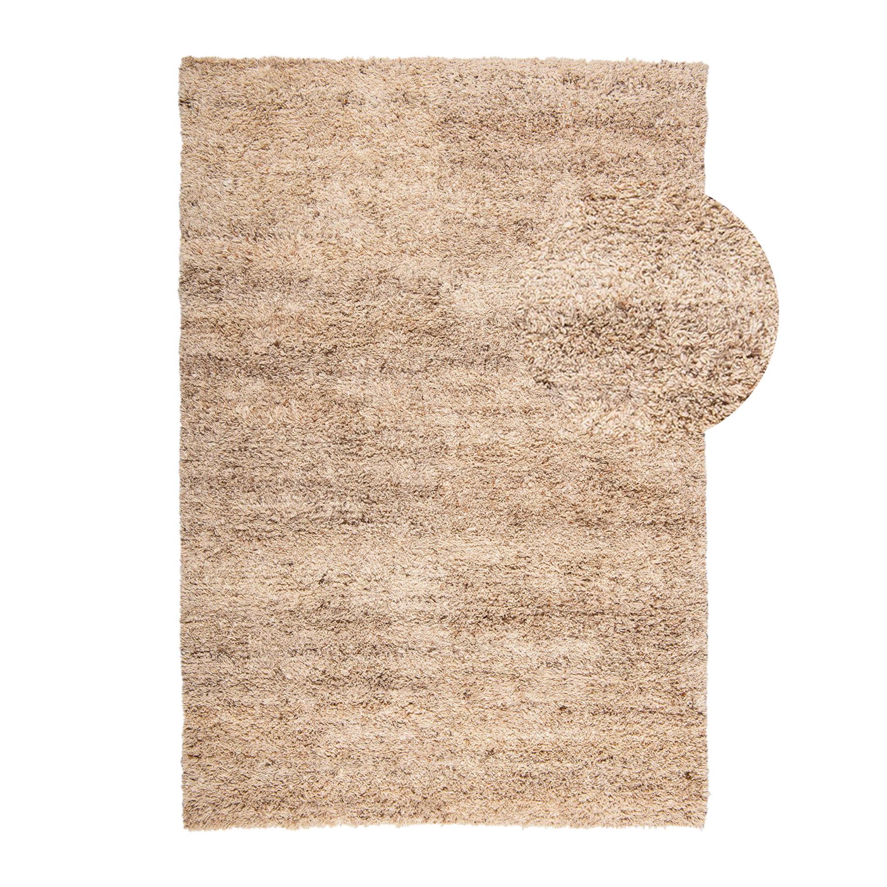 by fonQ Fluffy Wollen Vloerkleed 160 x 230 cm  - Beige