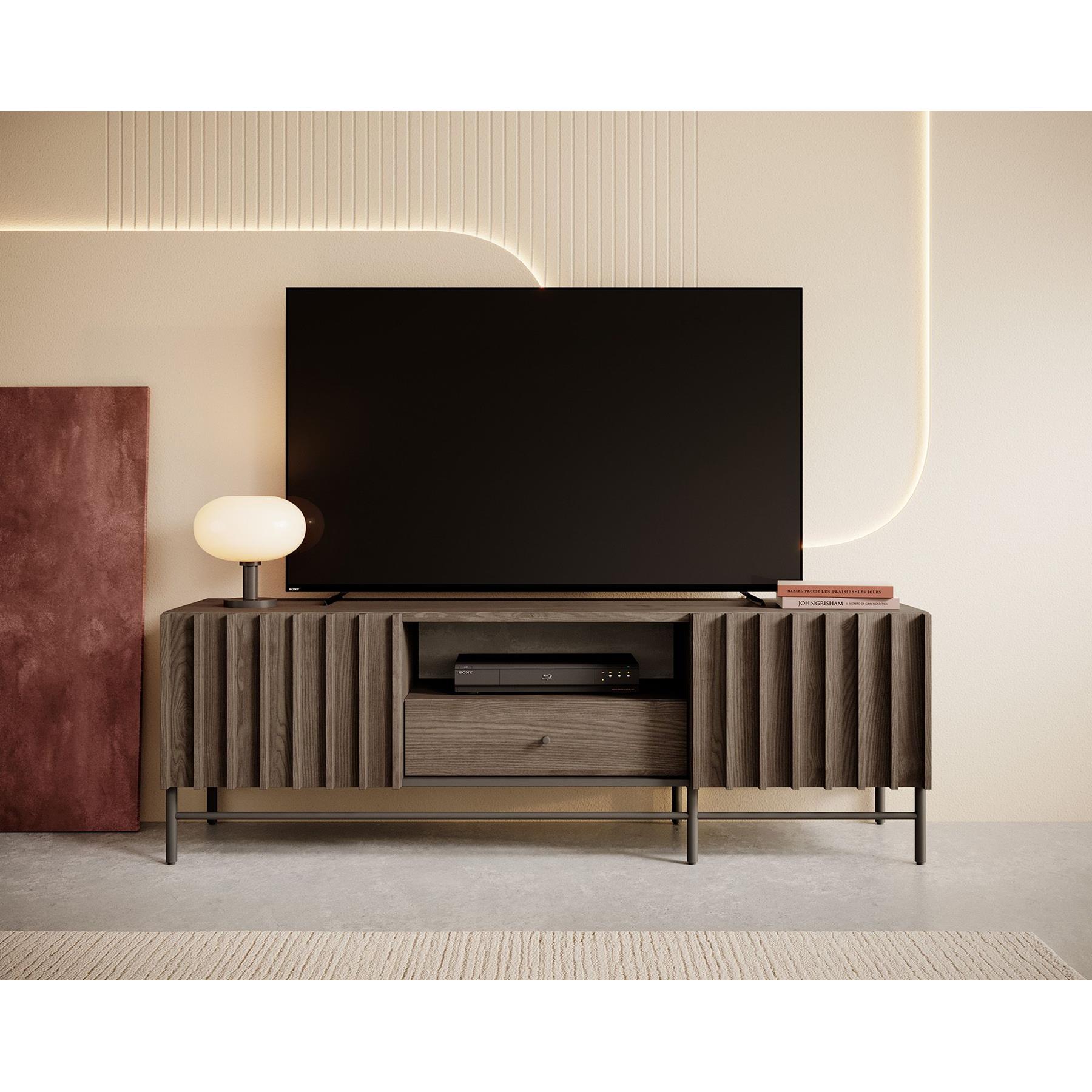 Meubella TV-Meubel Paz - Donker eiken - 165 cm