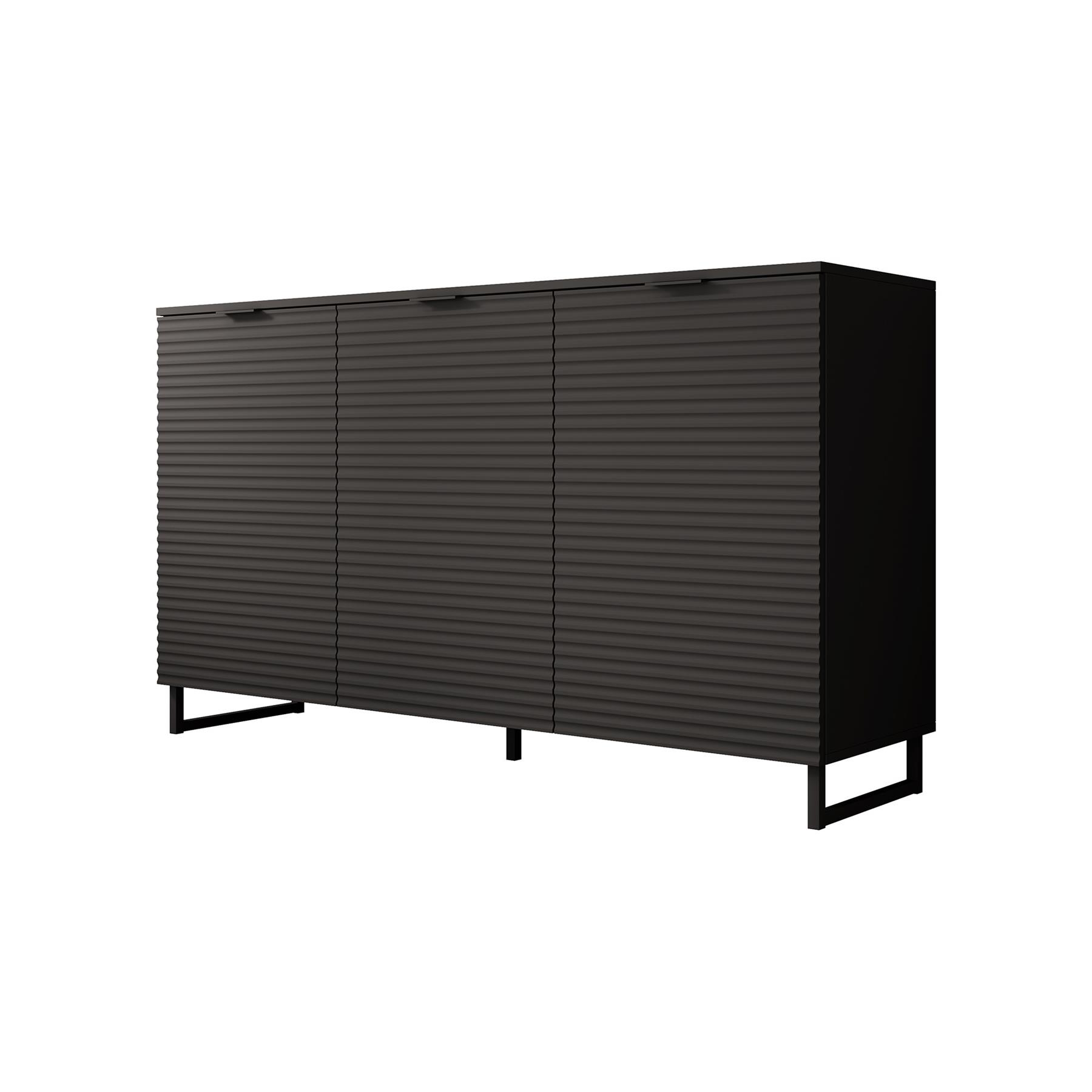 Meubella Dressoir Delgado Mat Zwart 150 Cm Kopen Shop Bij FonQ