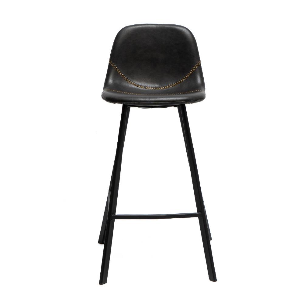 Bronx71 Industriële barkruk Logan antraciet eco-leer 70 cm