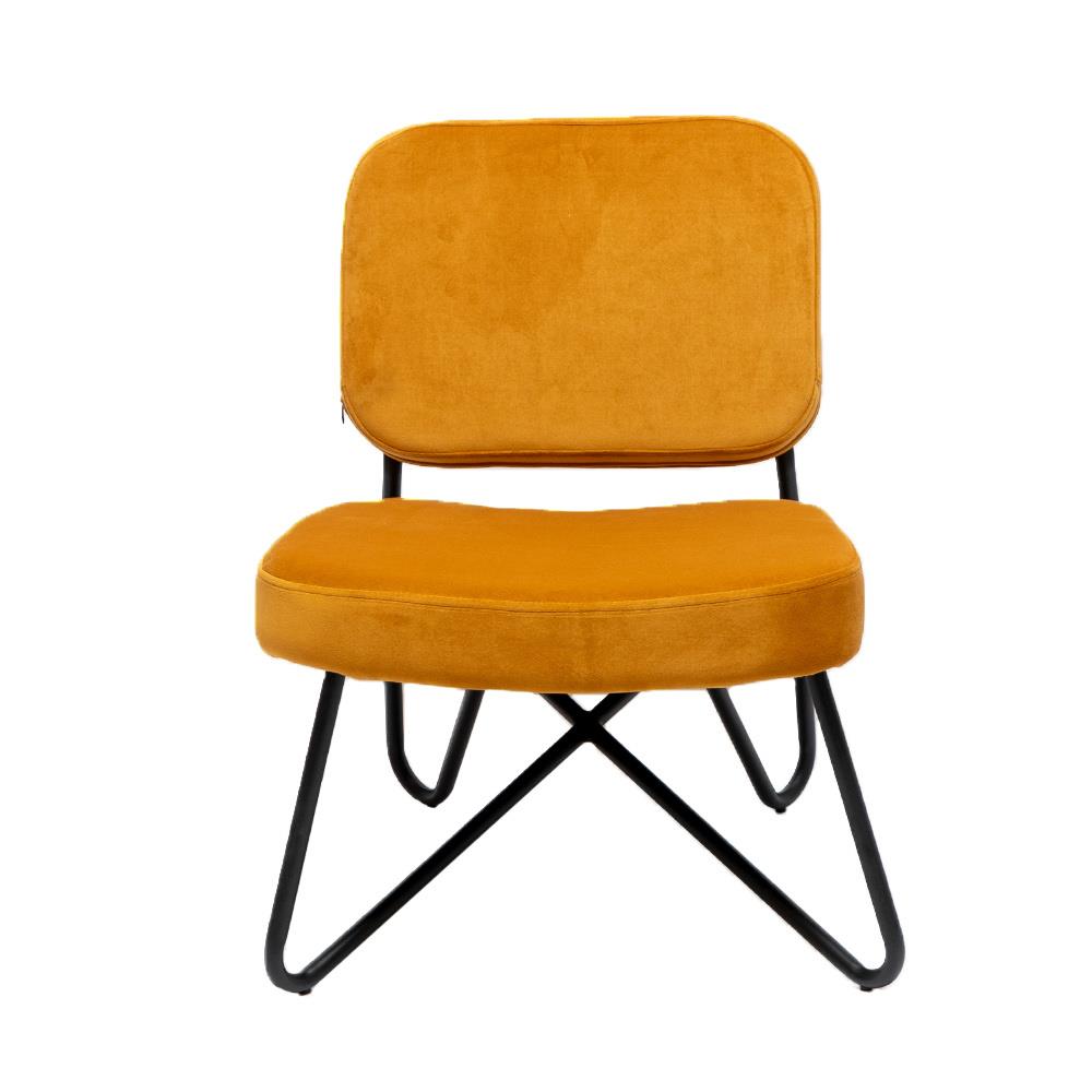 Bronx71 Velvet fauteuil Julia okergeel